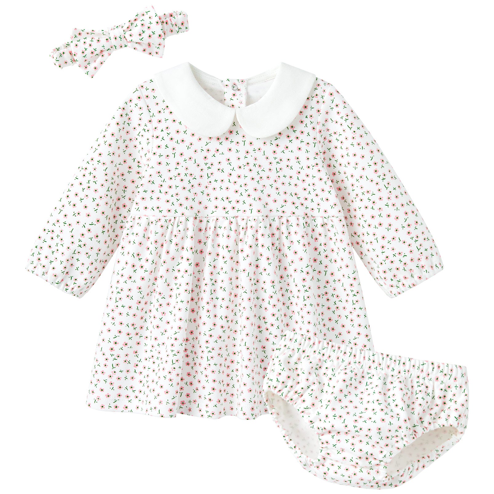 pureborn Baby Girls Dress with Bloomer Infant Girl Cotton Playwear Dress 0-24 Months