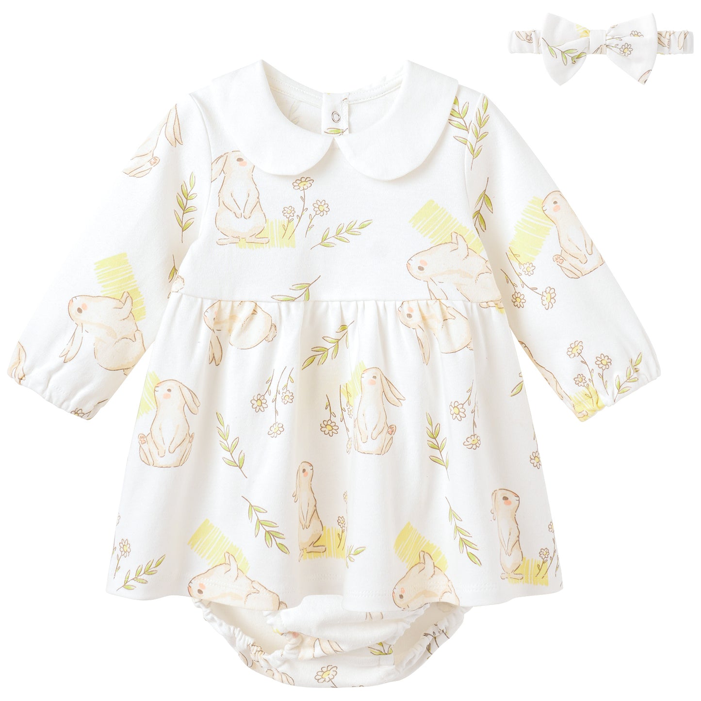 pureborn Baby Girls Dress with Bloomer Infant Girl Cotton Playwear Dress 0-24 Months