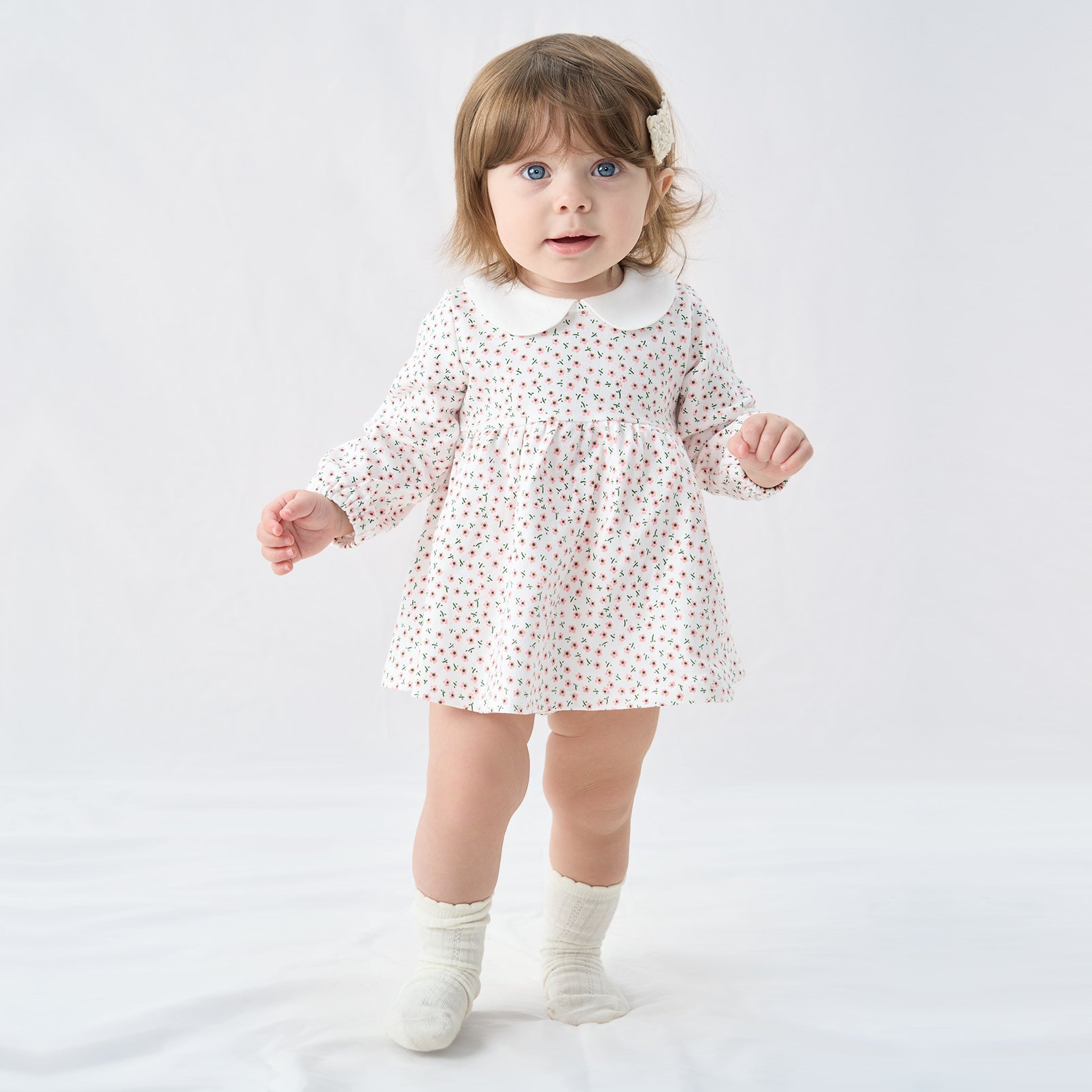 pureborn Baby Girls Dress with Bloomer Infant Girl Cotton Playwear Dress 0-24 Months