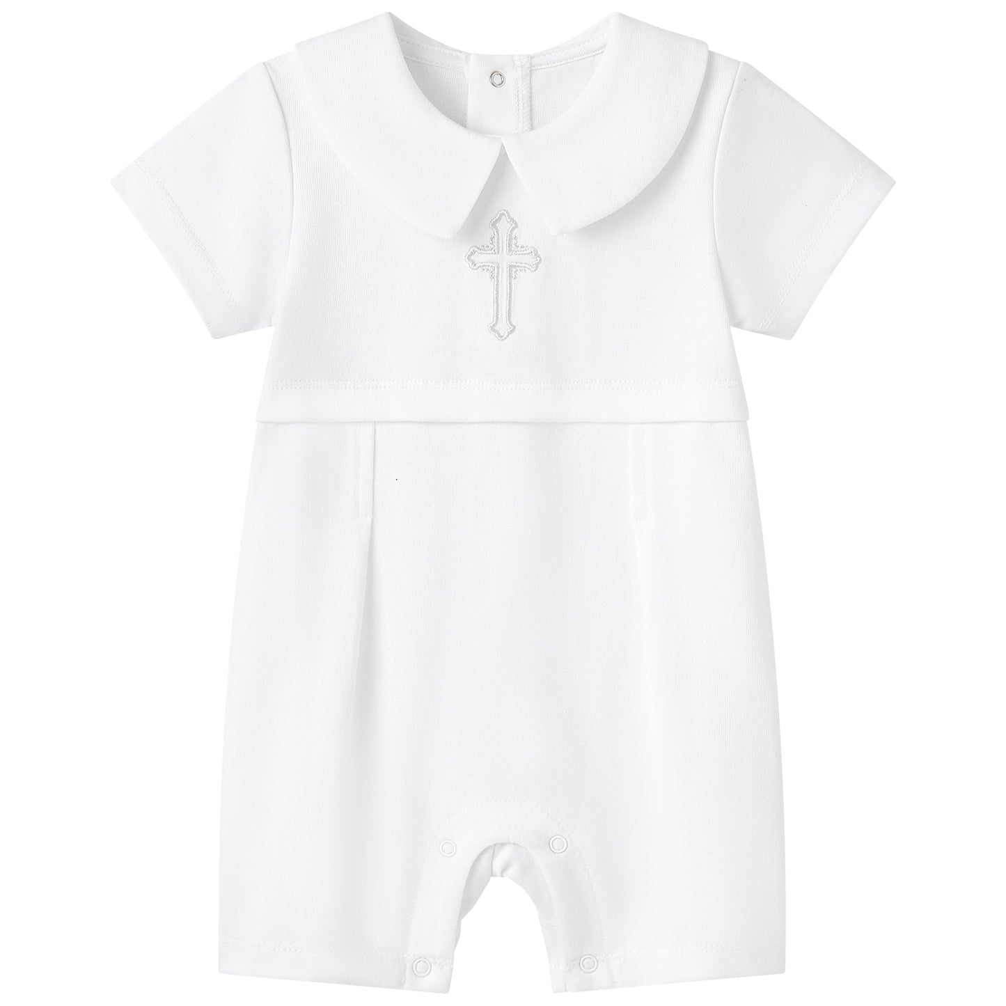 White Cross Baptism Outfit Long Sleeve