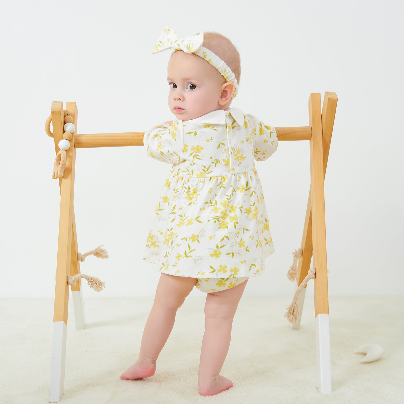 pureborn Baby Girls Dress with Bloomer Infant Girl Cotton Playwear Dress 0-24 Months