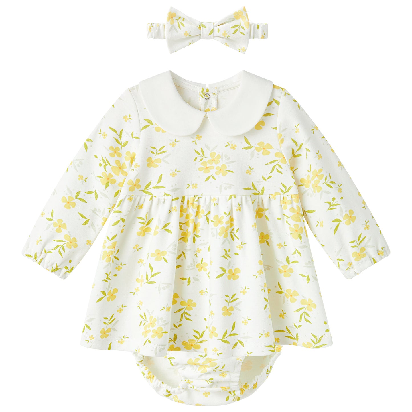 pureborn Baby Girls Dress with Bloomer Infant Girl Cotton Playwear Dress 0-24 Months