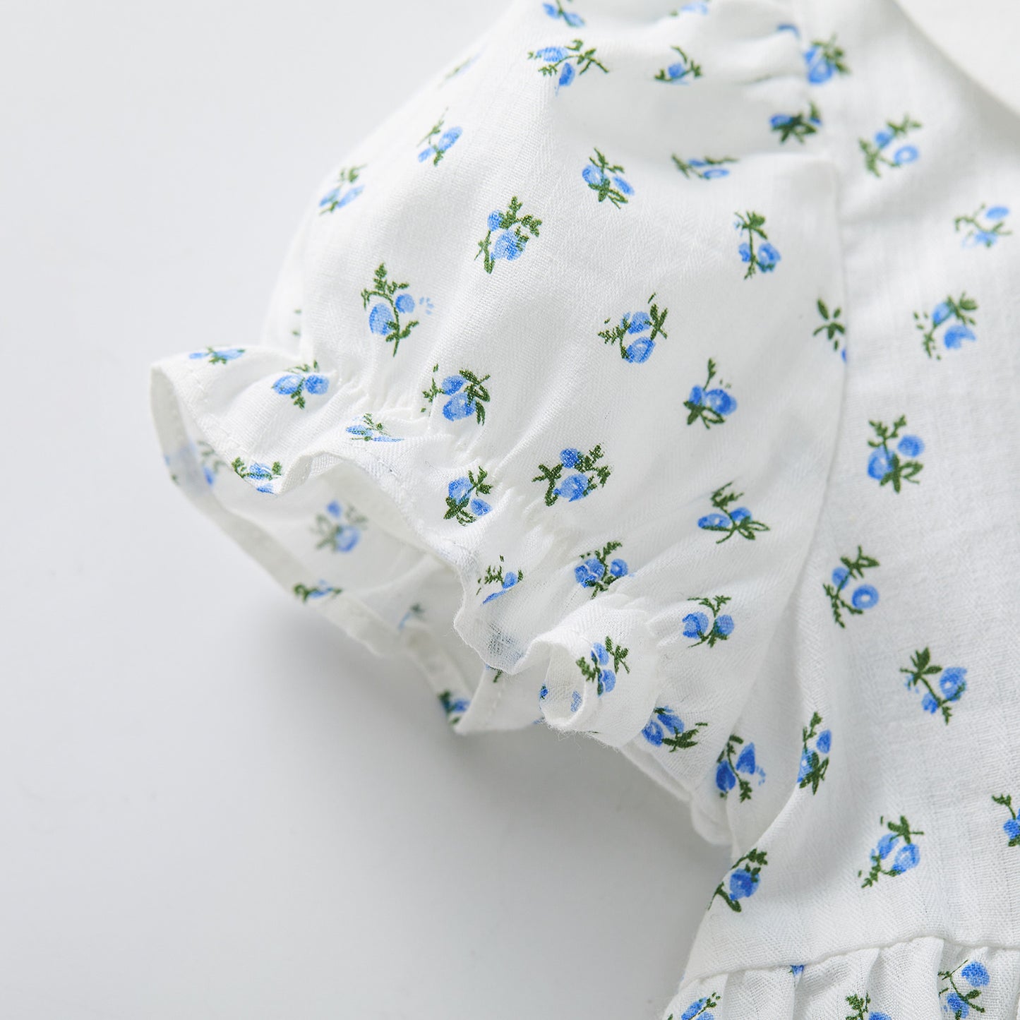 pureborn Baby Toddler Girl Woven Dress Short Sleeve Cotton Playwear Dresses 0-5T