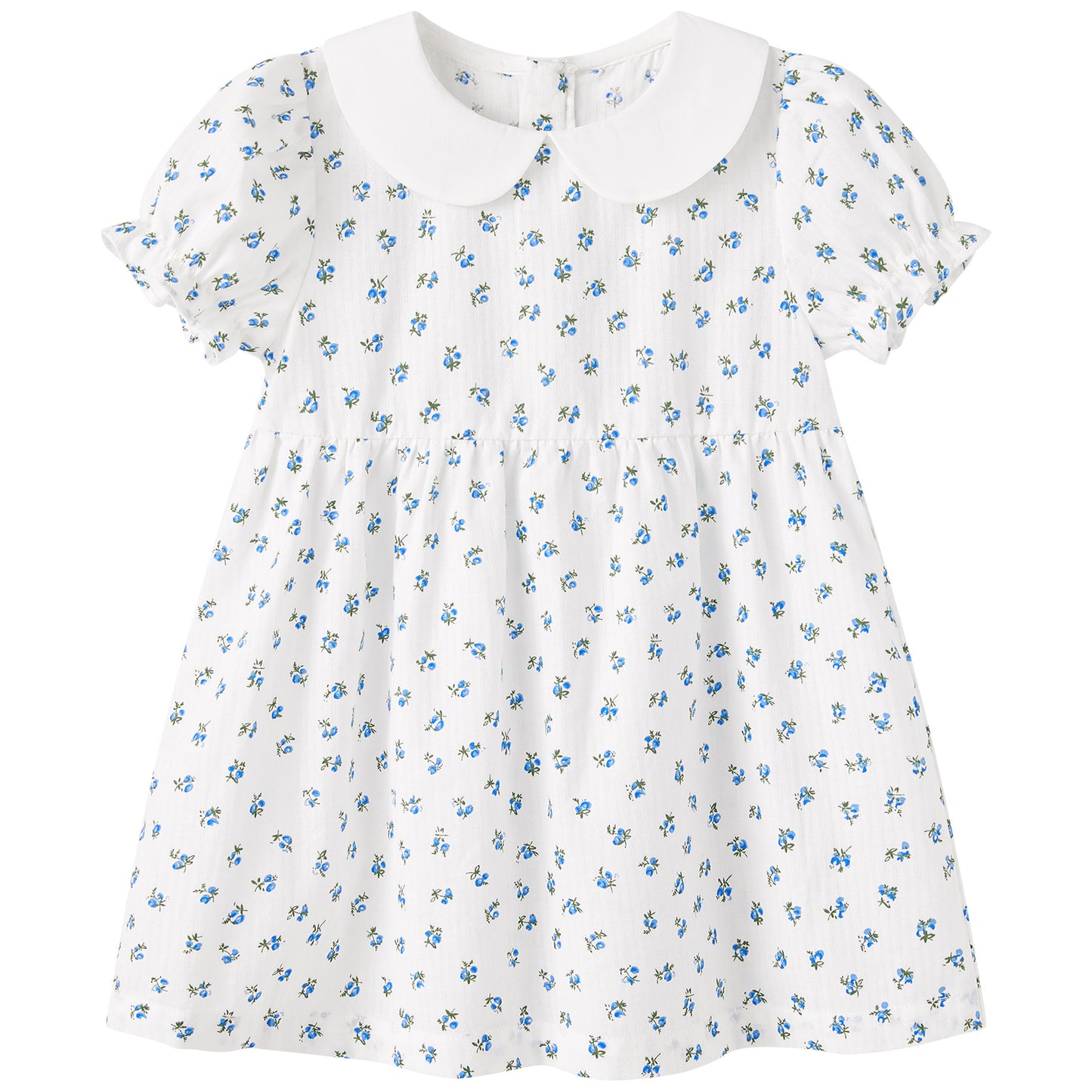 pureborn Baby Toddler Girl Woven Dress Short Sleeve Cotton Playwear Dresses 0-5T