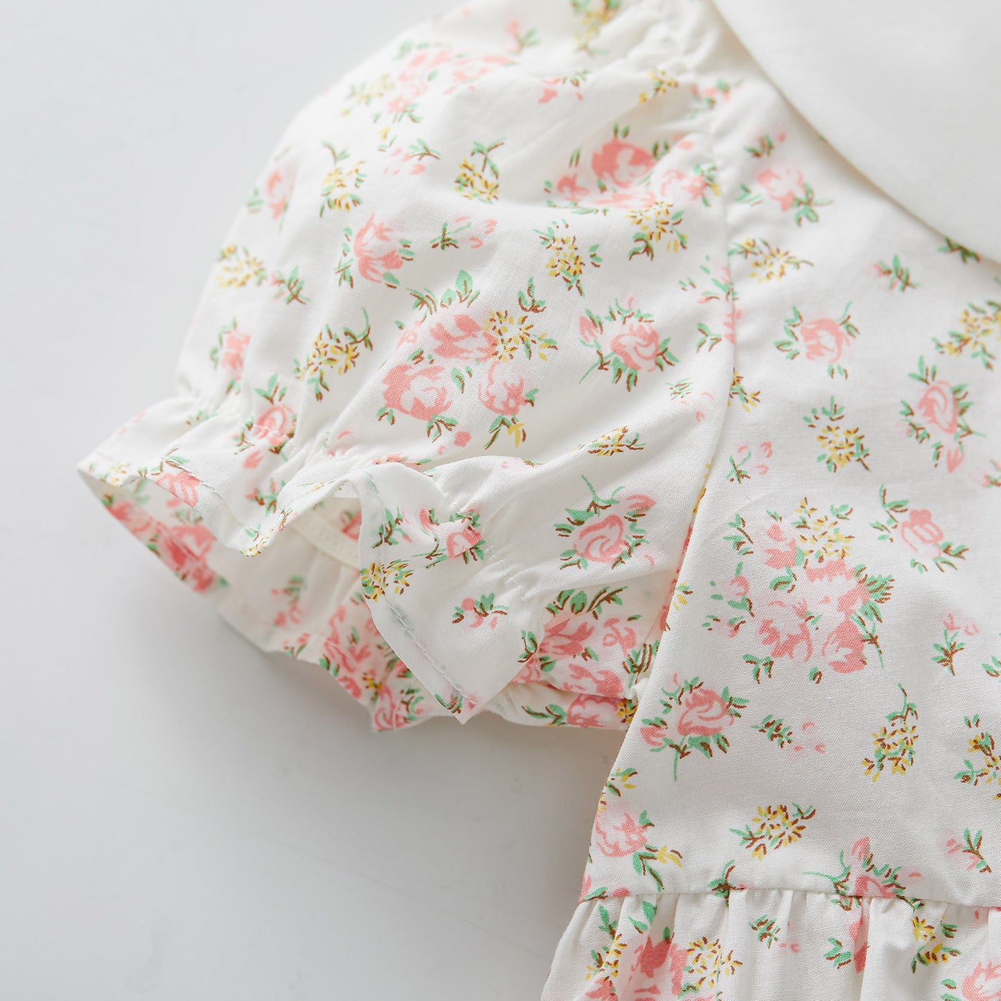 pureborn Baby Toddler Girl Woven Dress Short Sleeve Cotton Playwear Dresses 0-5T