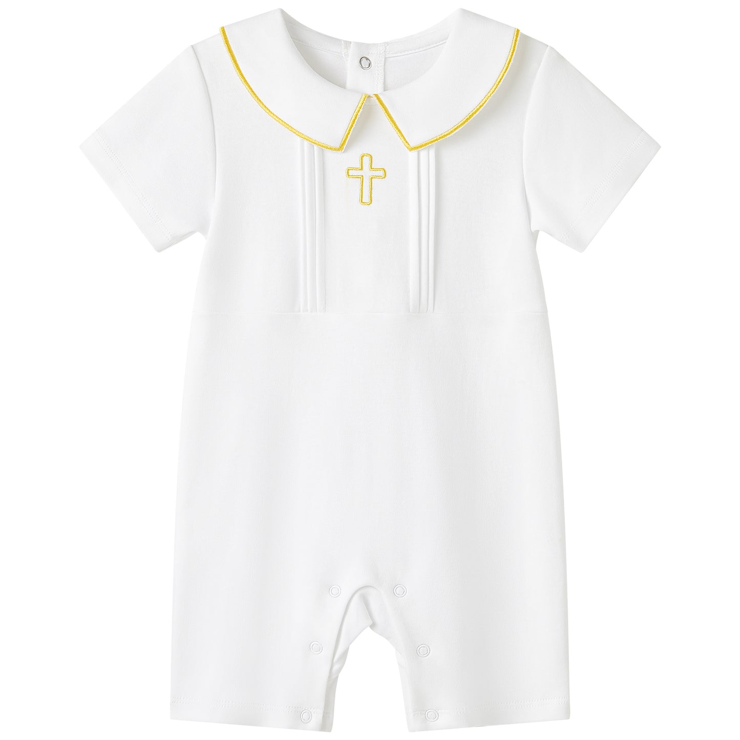 White Cross Baptism Outfit Long Sleeve