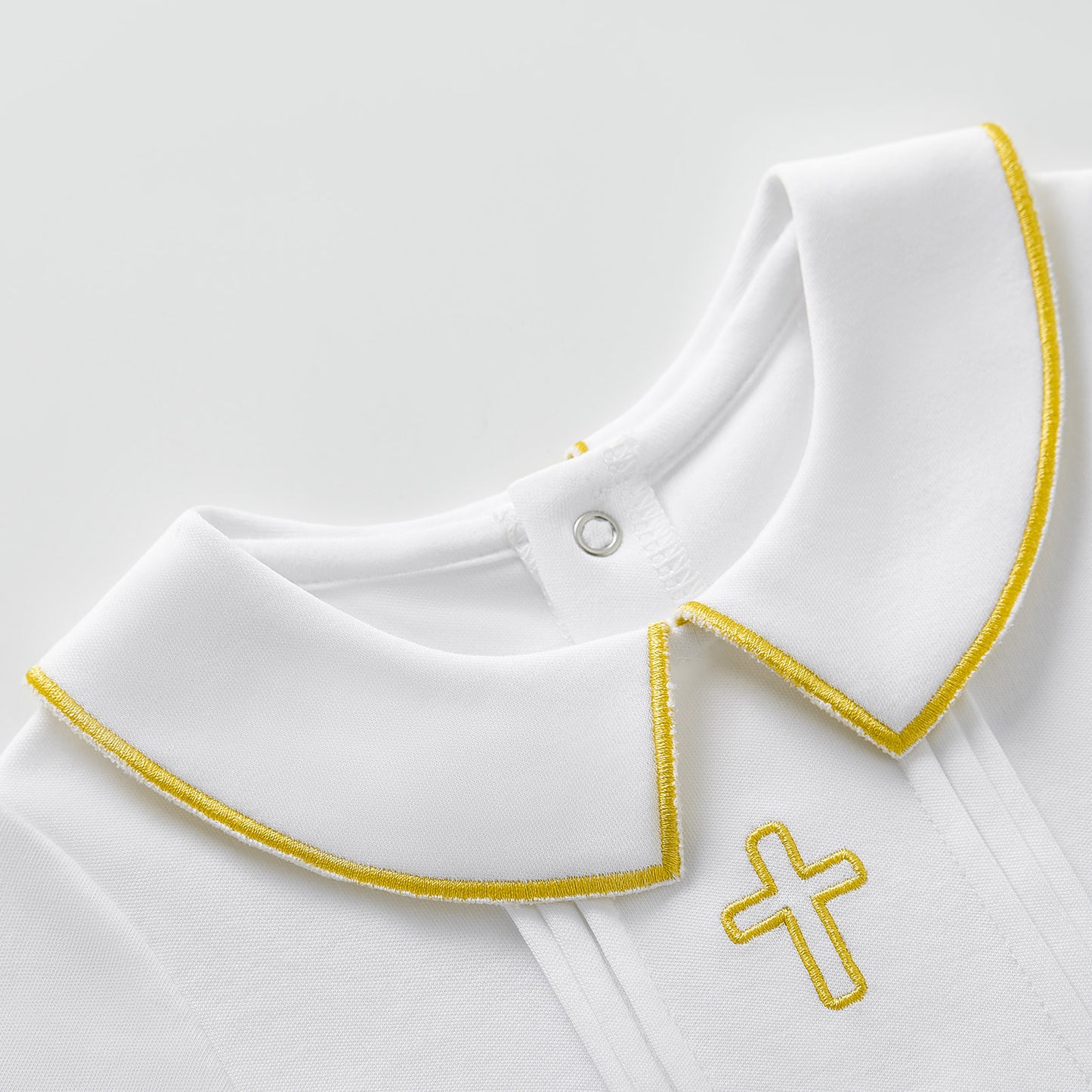 White Cross Baptism Outfit Long Sleeve