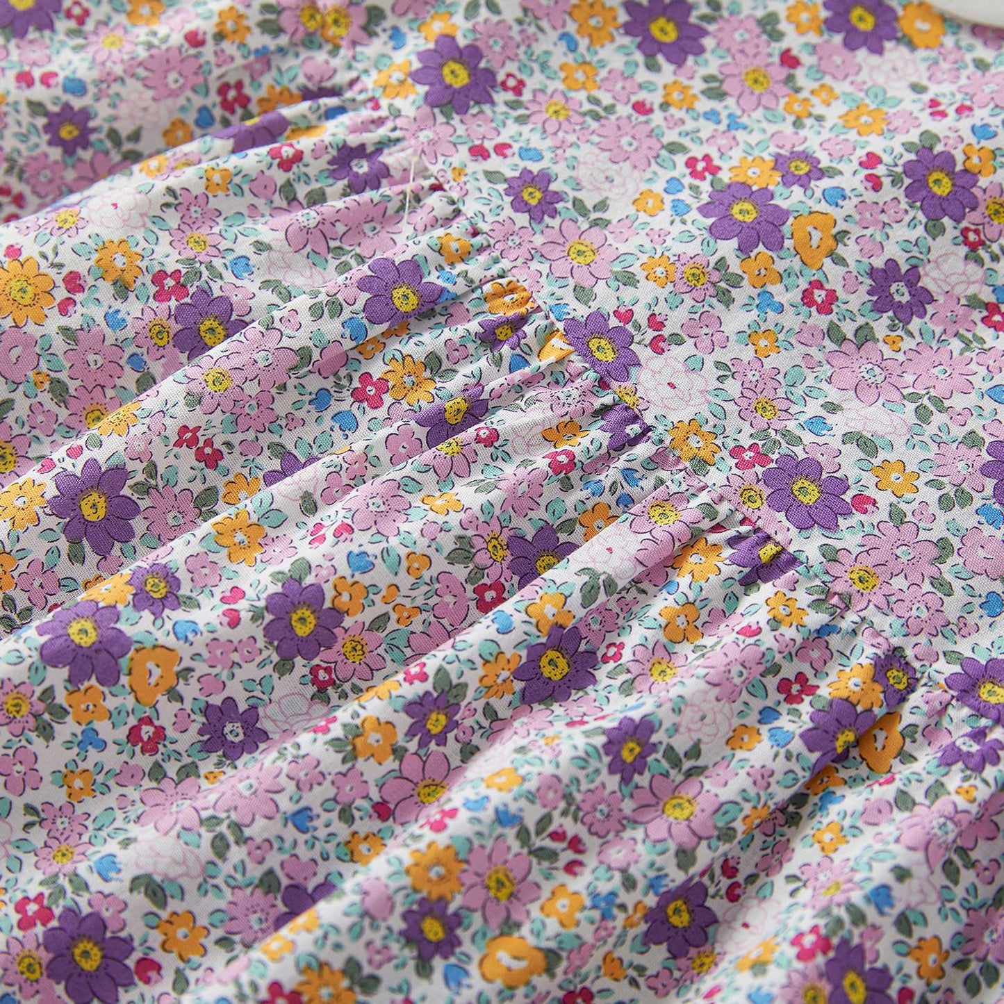 pureborn Baby Toddler Girl Woven Dress Short Sleeve Cotton Playwear Dresses 0-5T