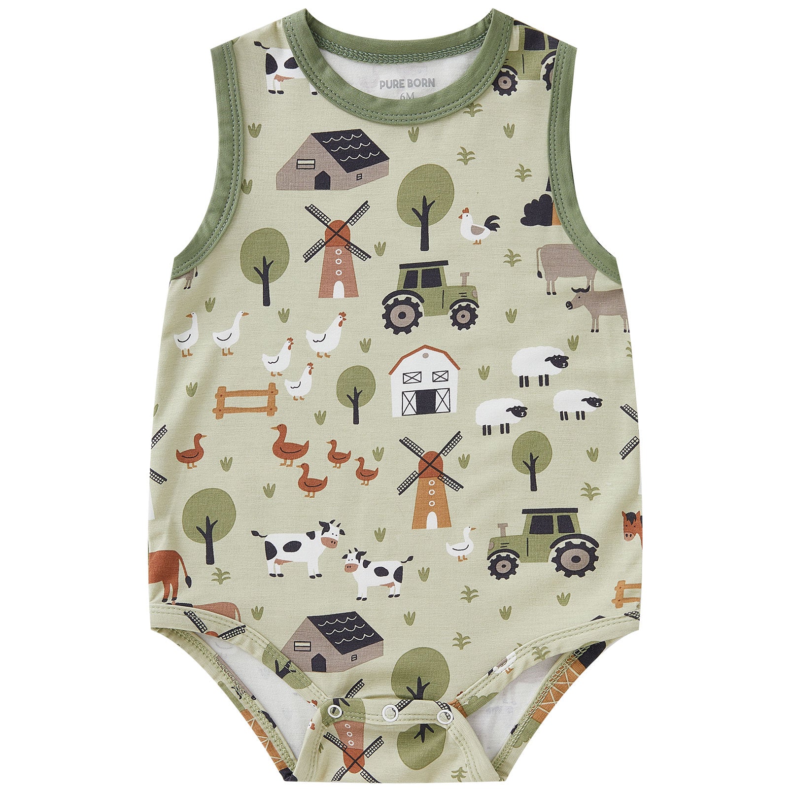 pureborn Baby Boys Girls Bodysuit Super Soft Cotton Romper 0-24 Months