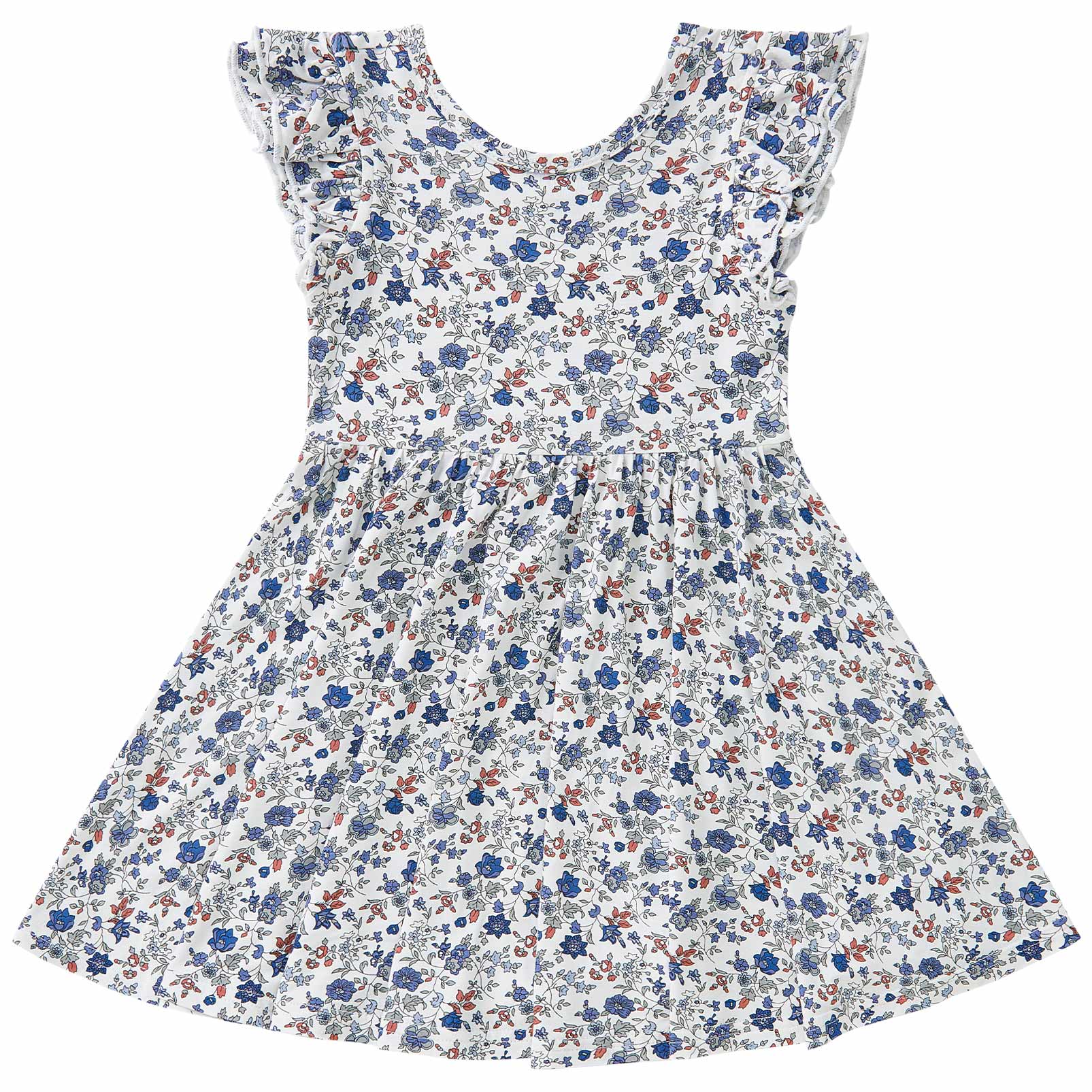pureborn Baby Toddler Girl Viscose from Bamboo Dress Ruffled Sleeve 2-5T