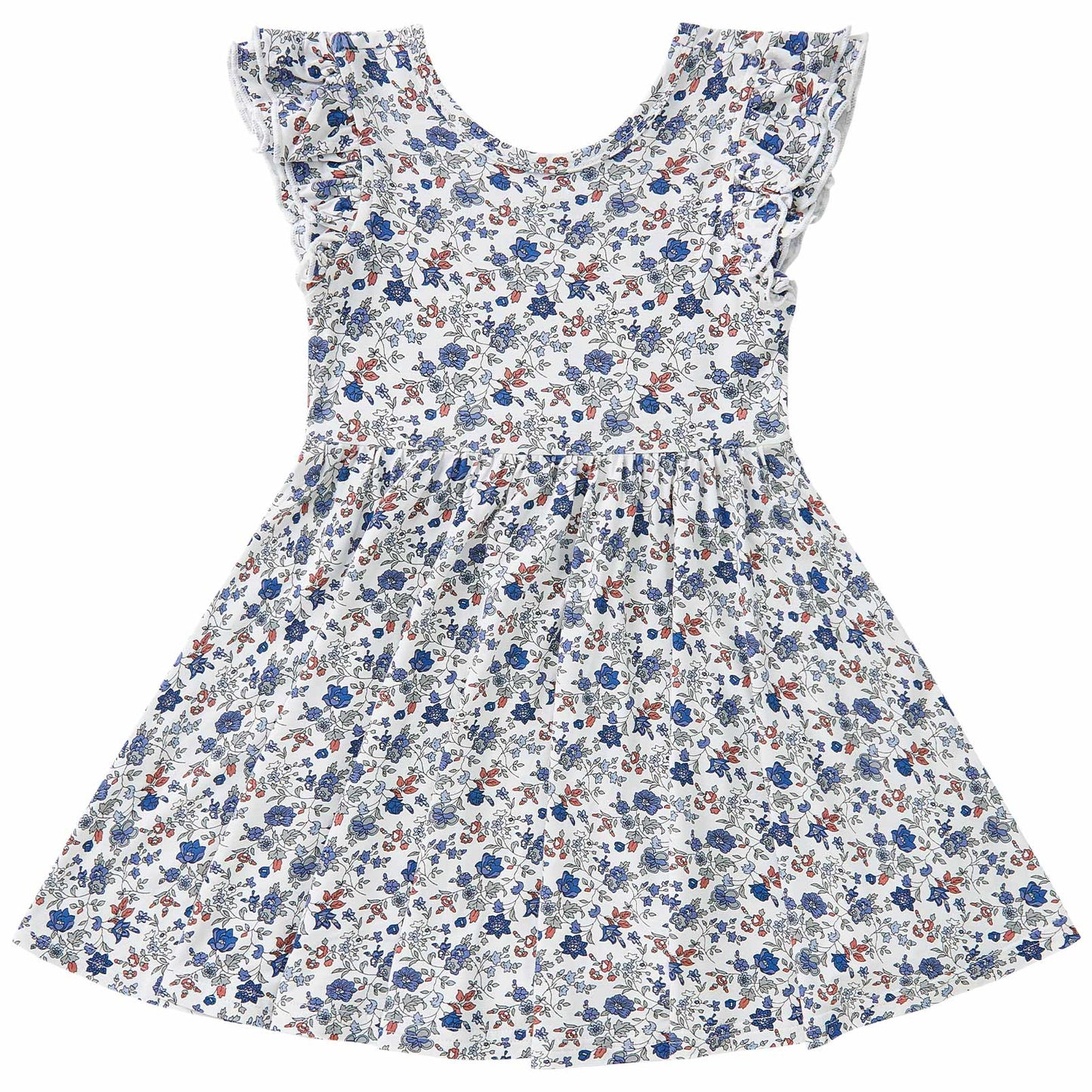pureborn Baby Toddler Girl Viscose from Bamboo Dress Ruffled Sleeve 2-5T