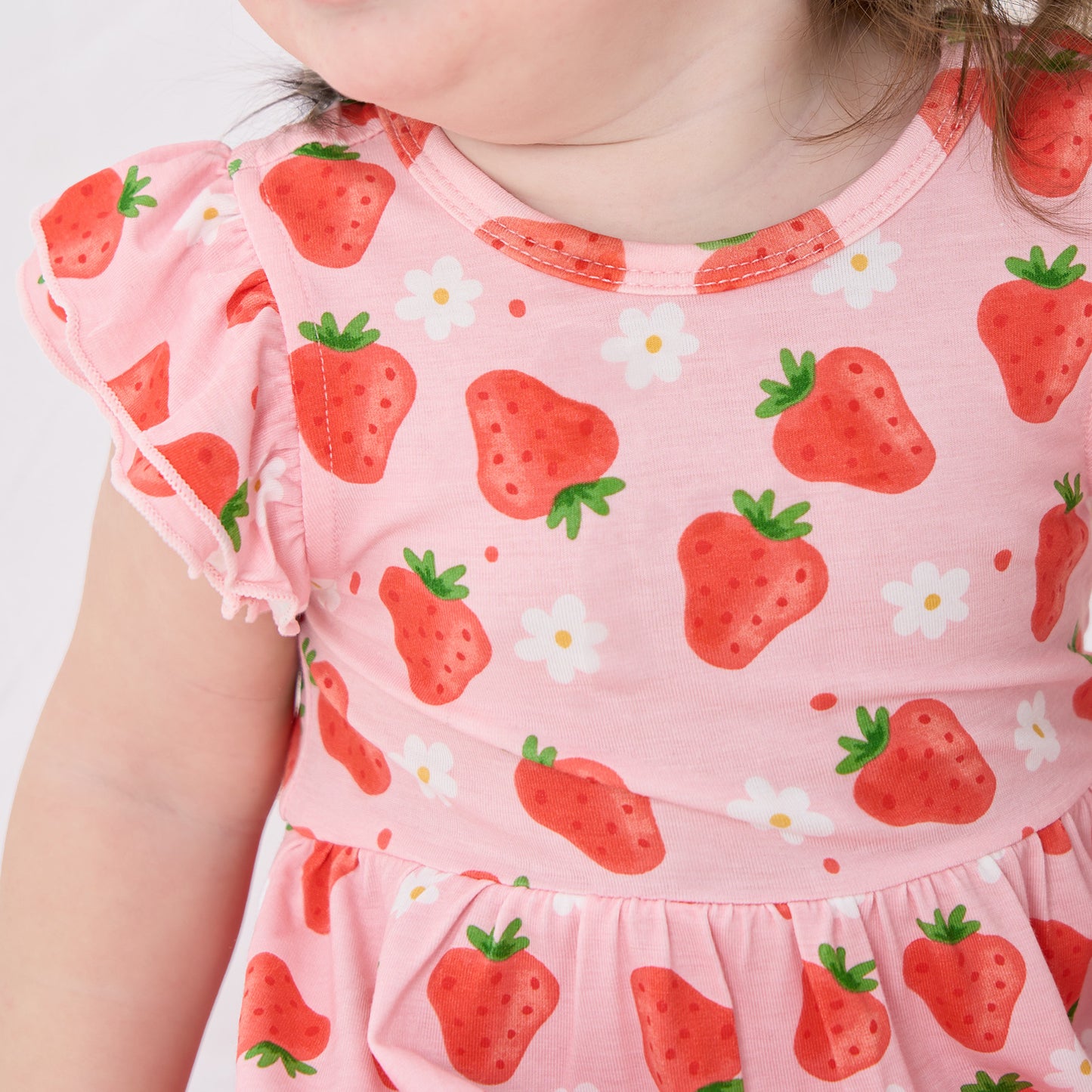 pureborn Baby GIrls Viscose from Bamboo Bodysuit Dress Ruffle Sleeve Romper Playwear Dresses 0-24M