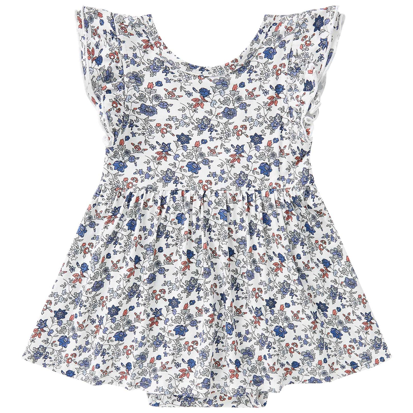 pureborn Baby GIrls Viscose from Bamboo Bodysuit Dress Ruffle Sleeve Romper Playwear Dresses 0-24M