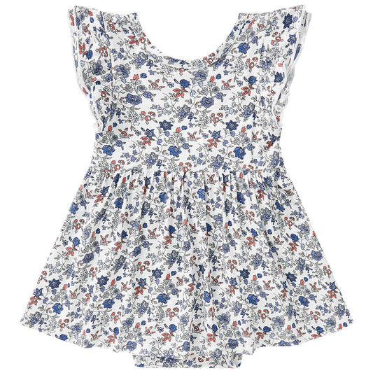 pureborn Baby GIrls Viscose from Bamboo Bodysuit Dress Ruffle Sleeve Romper Playwear Dresses 0-24M
