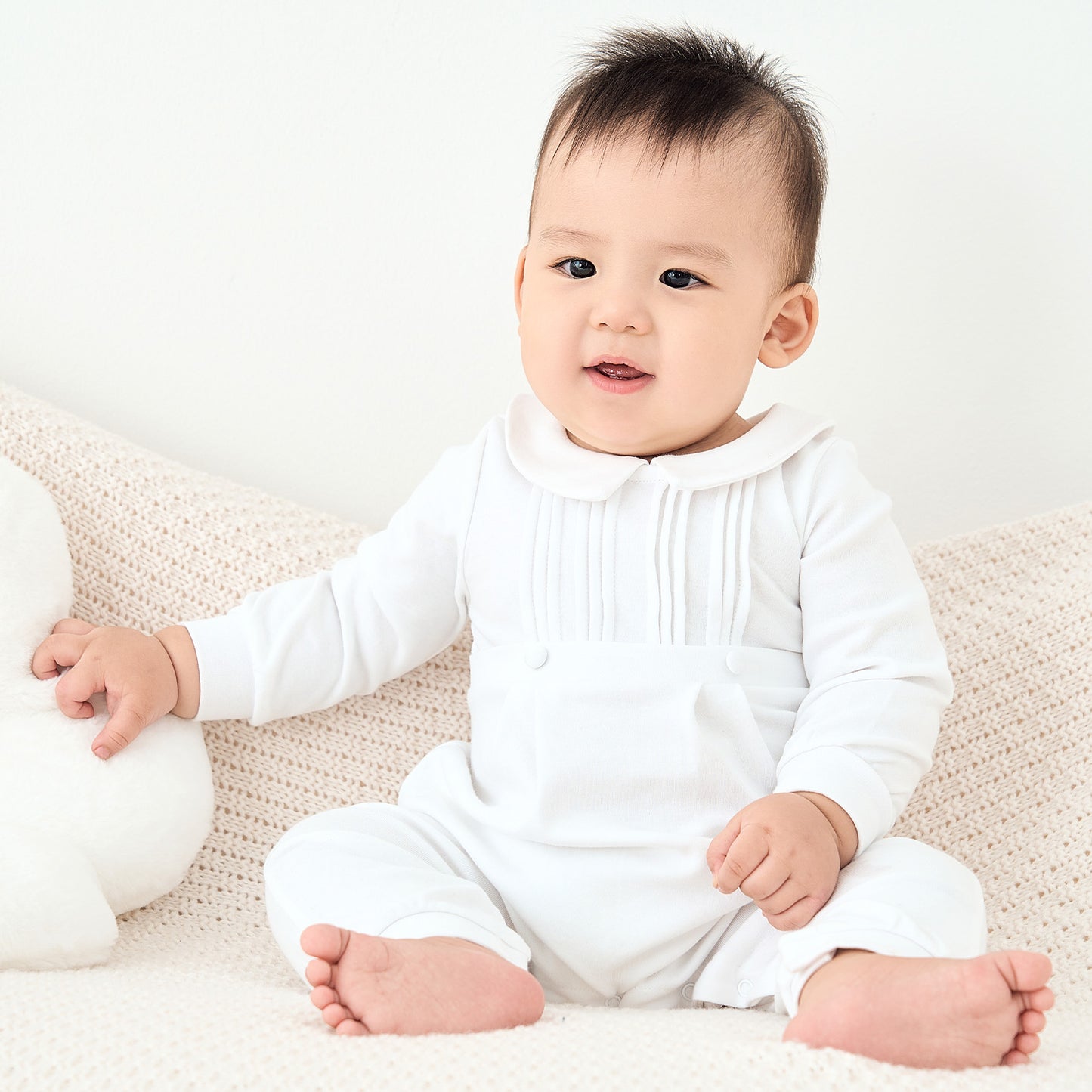 White Cross Baptism Outfit Long Sleeve
