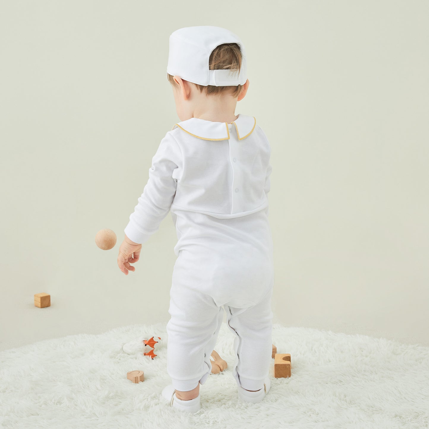 White Cross Baptism Outfit Long Sleeve