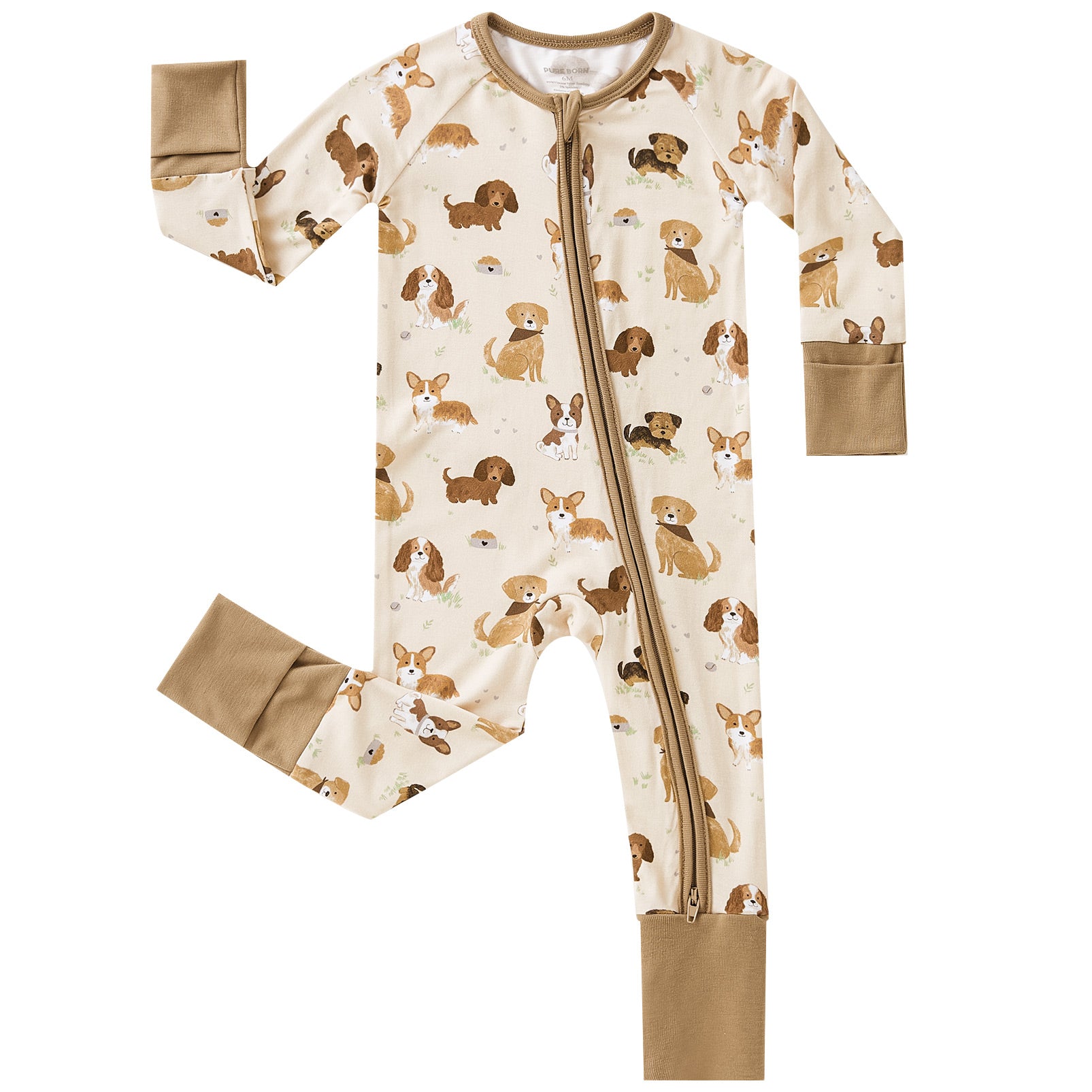 pureborn Baby Boys Sleeper Viscose from Bamboo Pajamas 2-Way Zipper Snug Fit Sleepwear Blue Cowboy Boots 0-3 Months