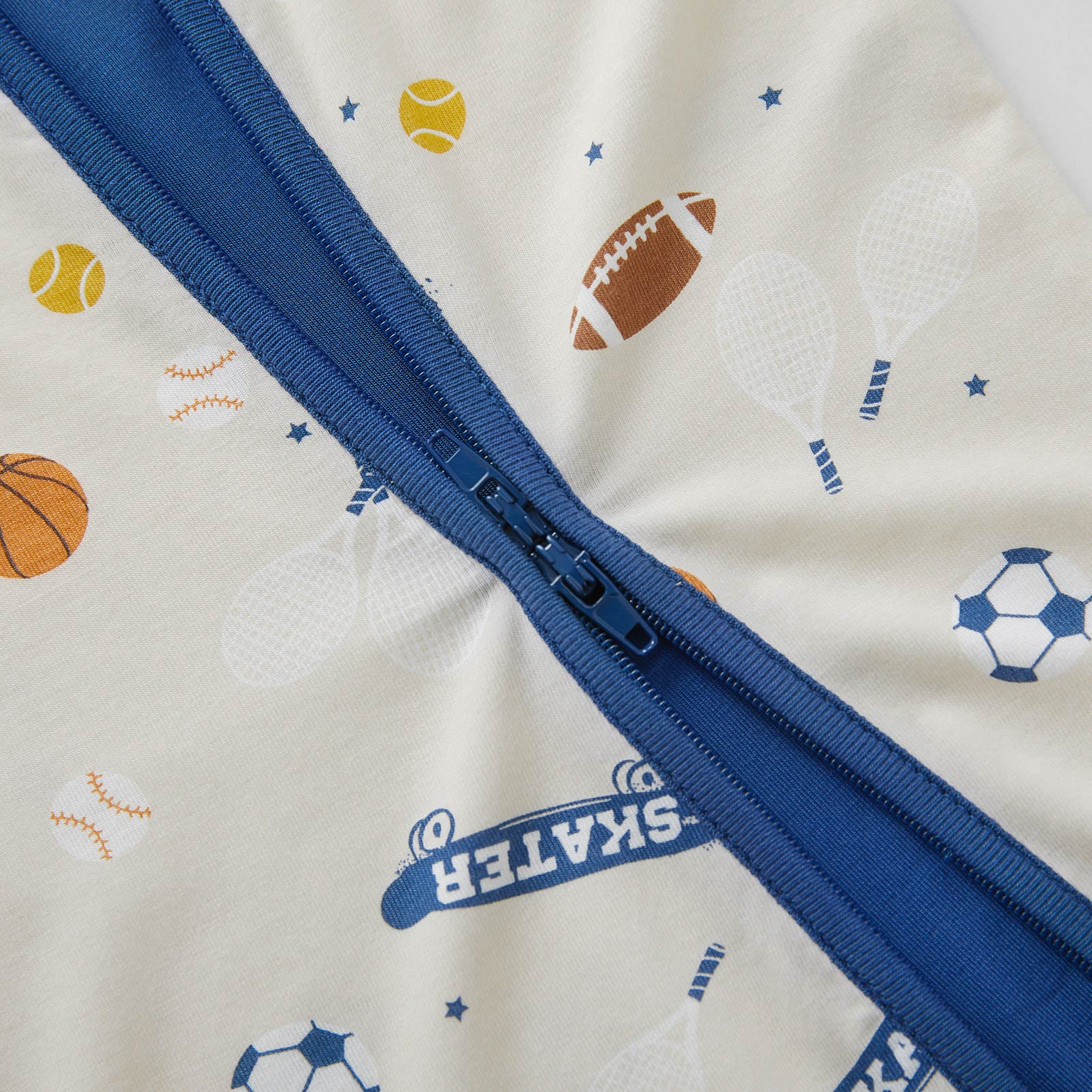 pureborn Baby Boys Sleeper Viscose from Bamboo Pajamas 2-Way Zipper Snug Fit Sleepwear Blue Cowboy Boots 0-3 Months