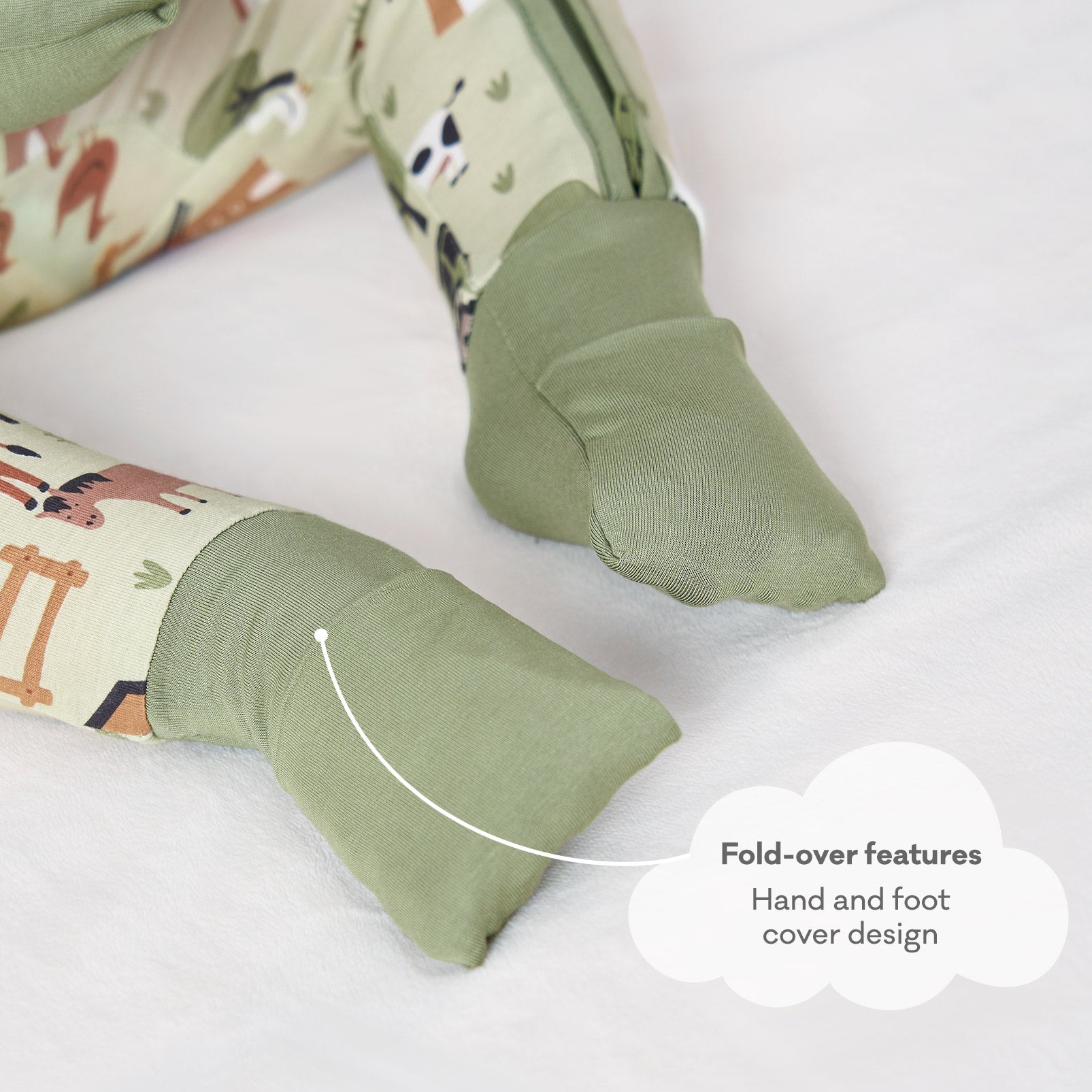 pureborn Baby Boys Sleeper Viscose from Bamboo Pajamas 2-Way Zipper Snug Fit Sleepwear Blue Cowboy Boots 0-3 Months