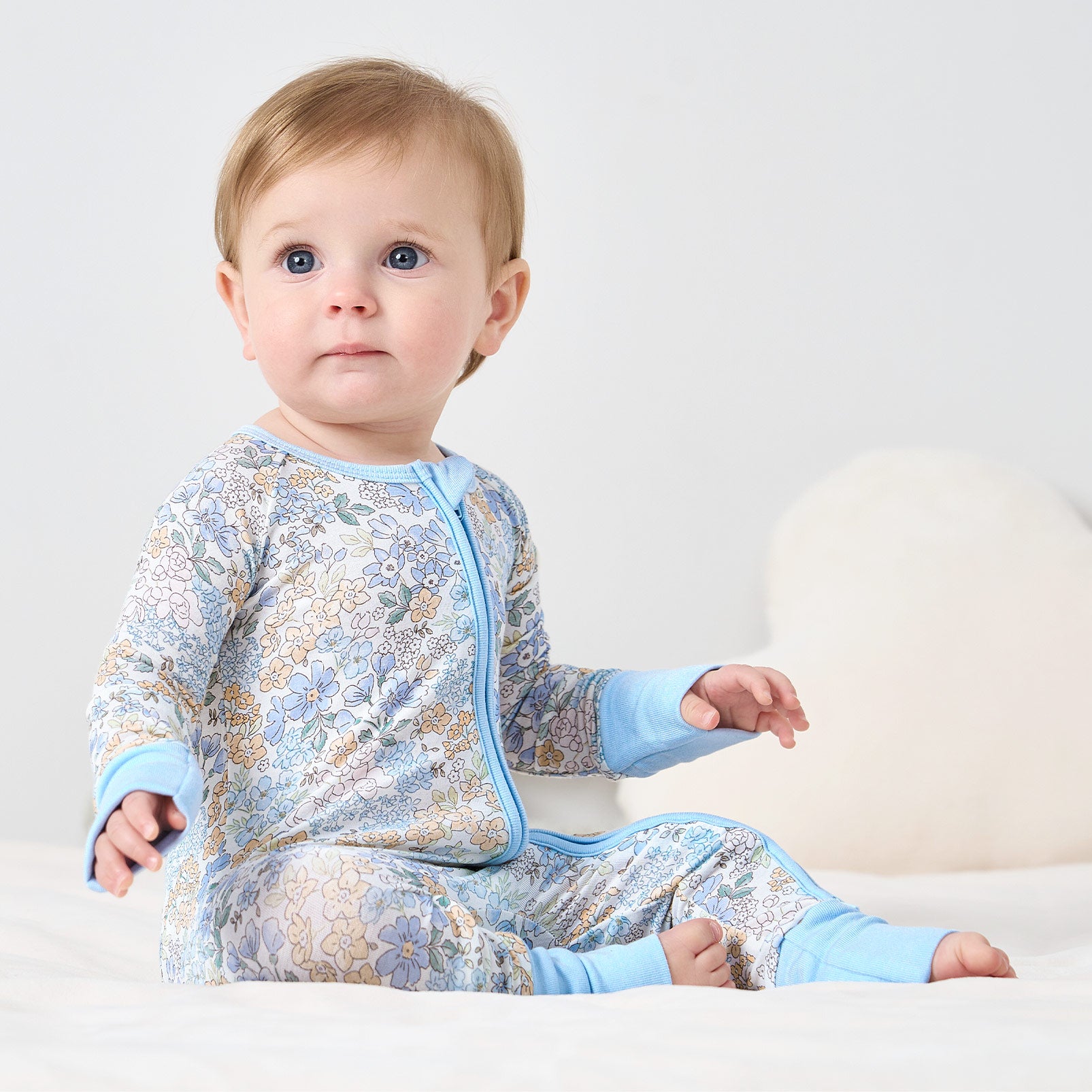 pureborn Baby Boys Sleeper Viscose from Bamboo Pajamas 2-Way Zipper Snug Fit Sleepwear Blue Cowboy Boots 0-3 Months