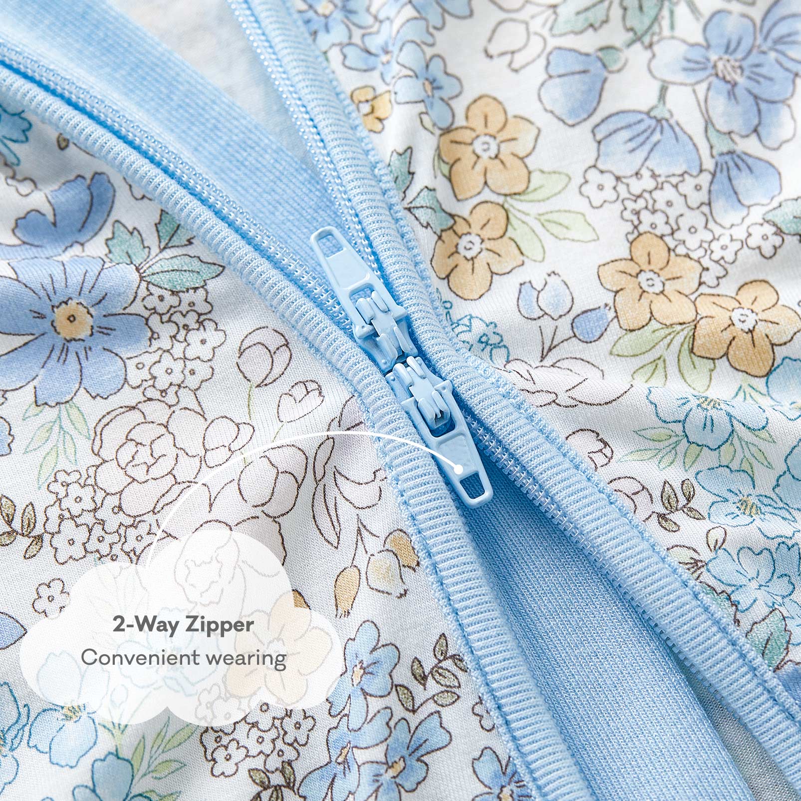 pureborn Baby Boys Sleeper Viscose from Bamboo Pajamas 2-Way Zipper Snug Fit Sleepwear Blue Cowboy Boots 0-3 Months
