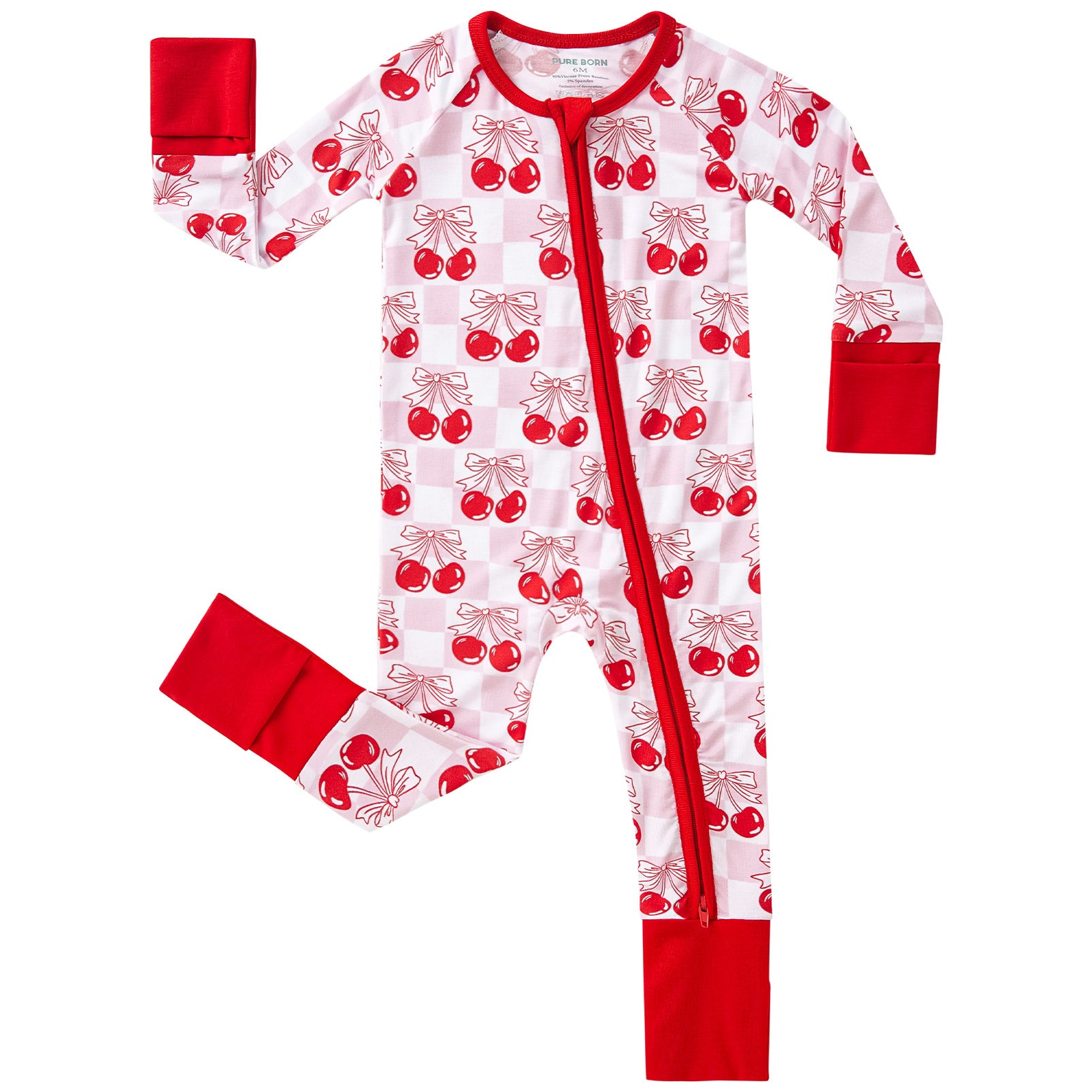 pureborn Baby Boys Sleeper Viscose from Bamboo Pajamas 2-Way Zipper Snug Fit Sleepwear Blue Cowboy Boots 0-3 Months