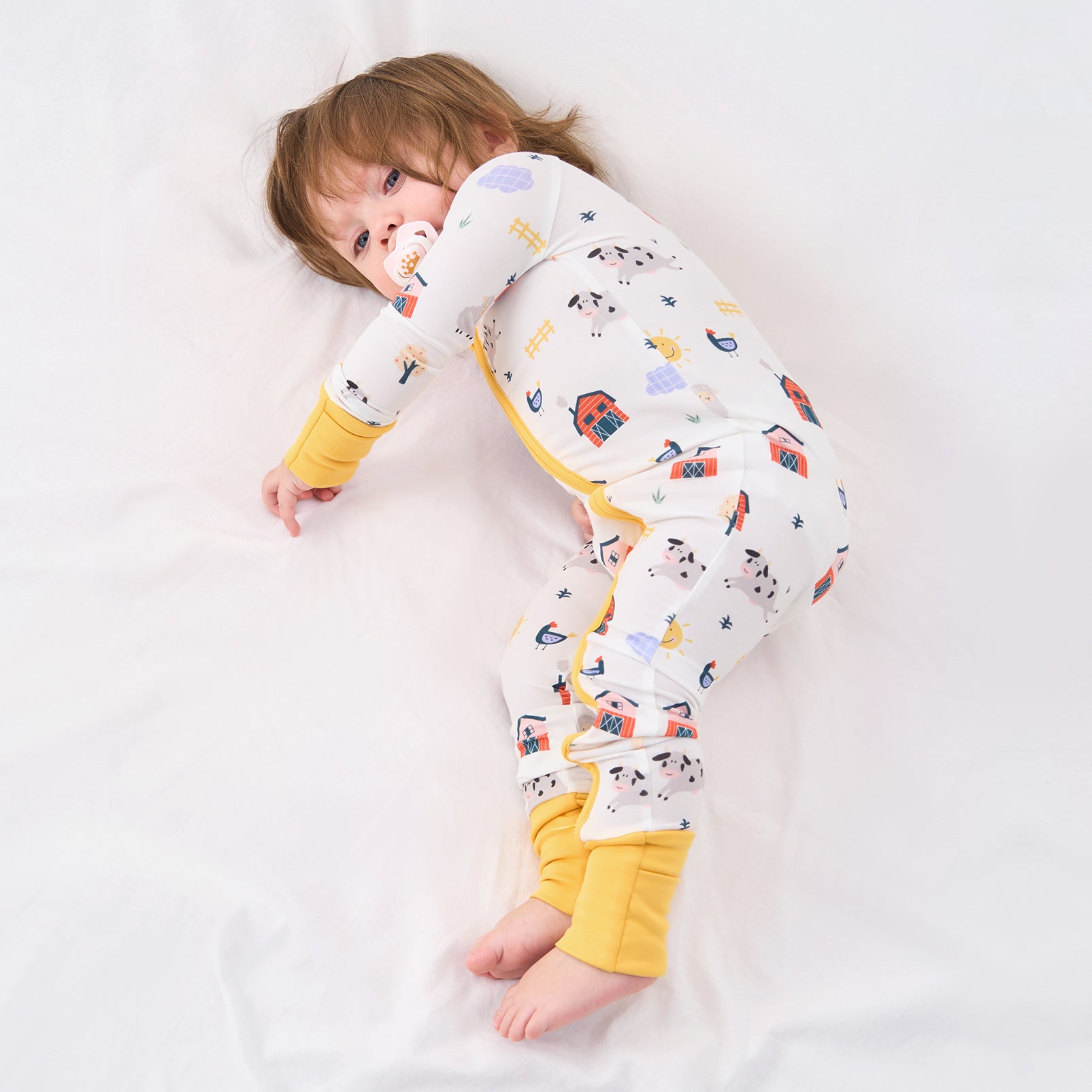 pureborn Baby Boys Sleeper Viscose from Bamboo Pajamas 2-Way Zipper Snug Fit Sleepwear Blue Cowboy Boots 0-3 Months
