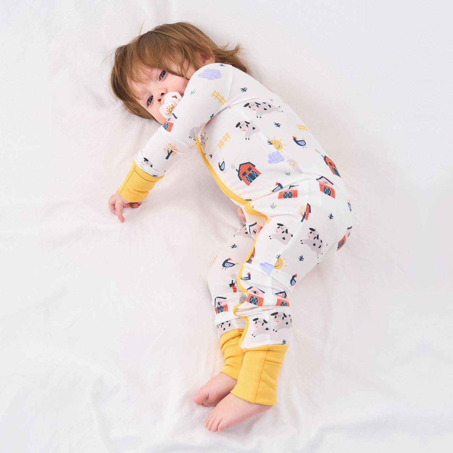 pureborn Baby Boys Sleeper Viscose from Bamboo Pajamas 2-Way Zipper Snug Fit Sleepwear Blue Cowboy Boots 0-3 Months