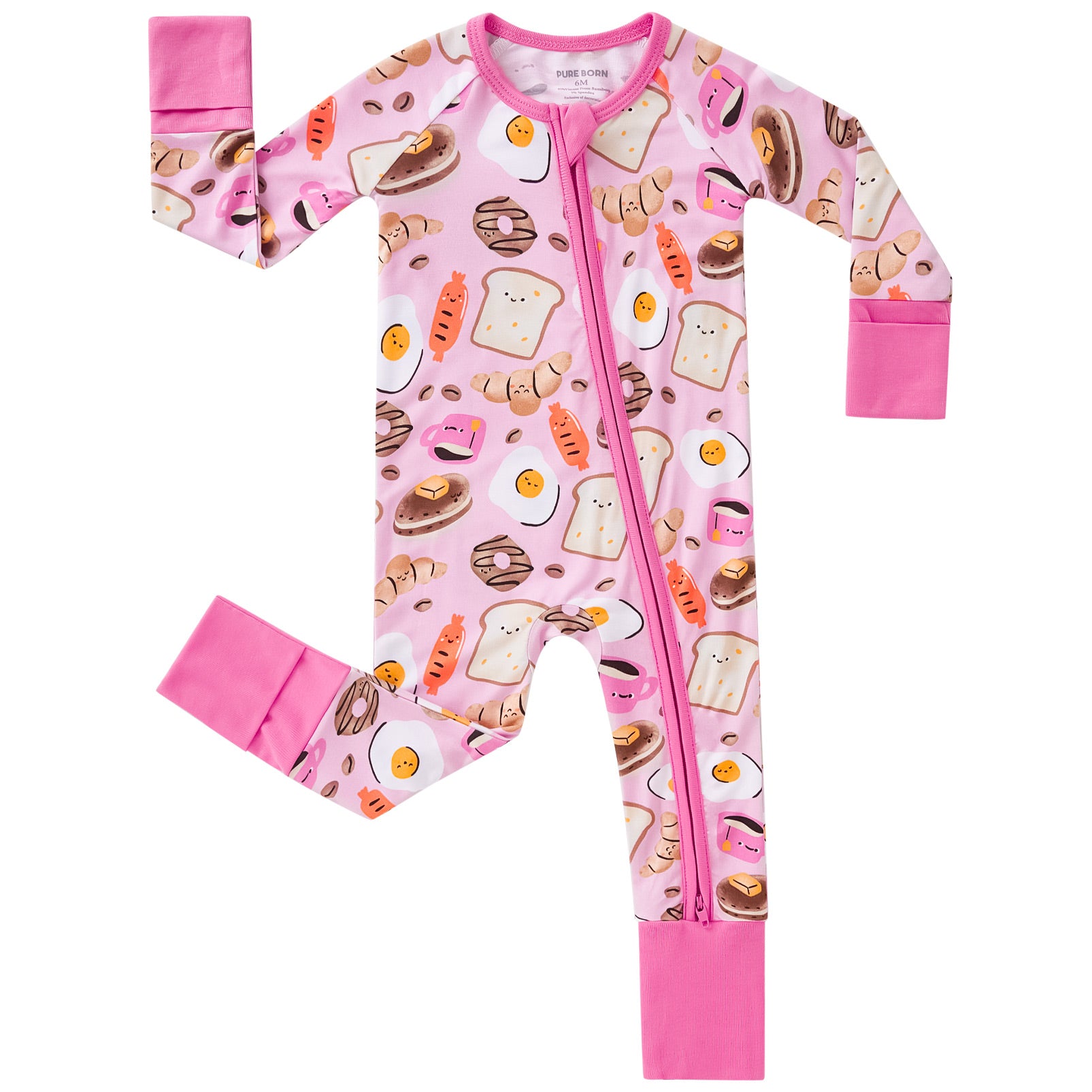 pureborn Baby Boys Sleeper Viscose from Bamboo Pajamas 2-Way Zipper Snug Fit Sleepwear Blue Cowboy Boots 0-3 Months