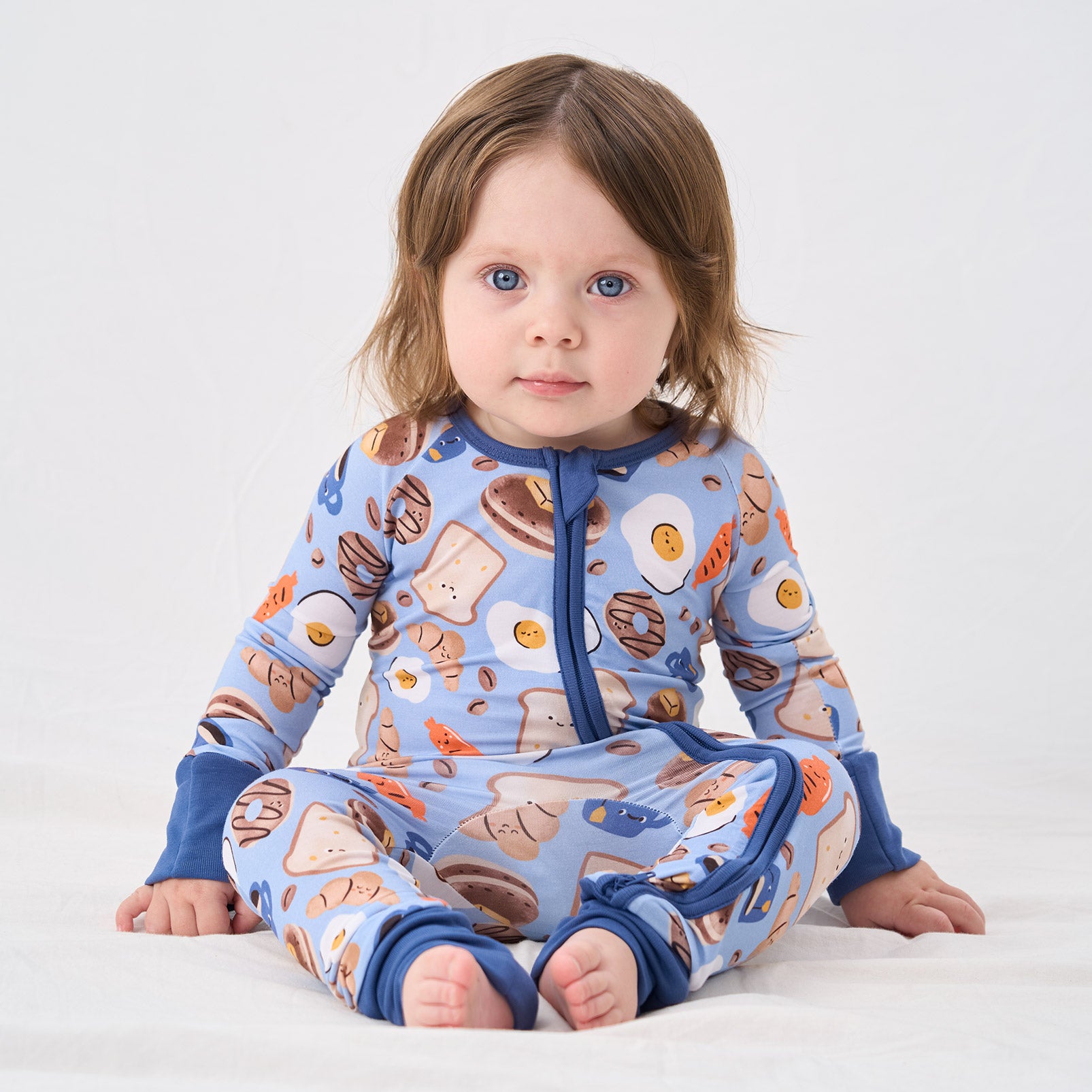 pureborn Baby Boys Sleeper Viscose from Bamboo Pajamas 2-Way Zipper Snug Fit Sleepwear Blue Cowboy Boots 0-3 Months