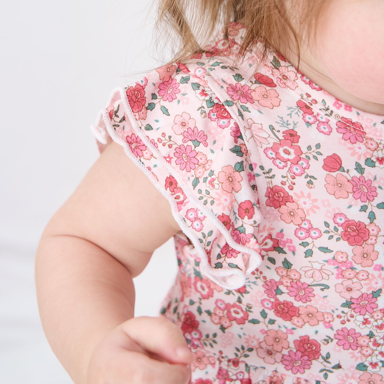 pureborn Baby GIrls Viscose from Bamboo Bodysuit Dress Ruffle Sleeve Romper Playwear Dresses 0-24M