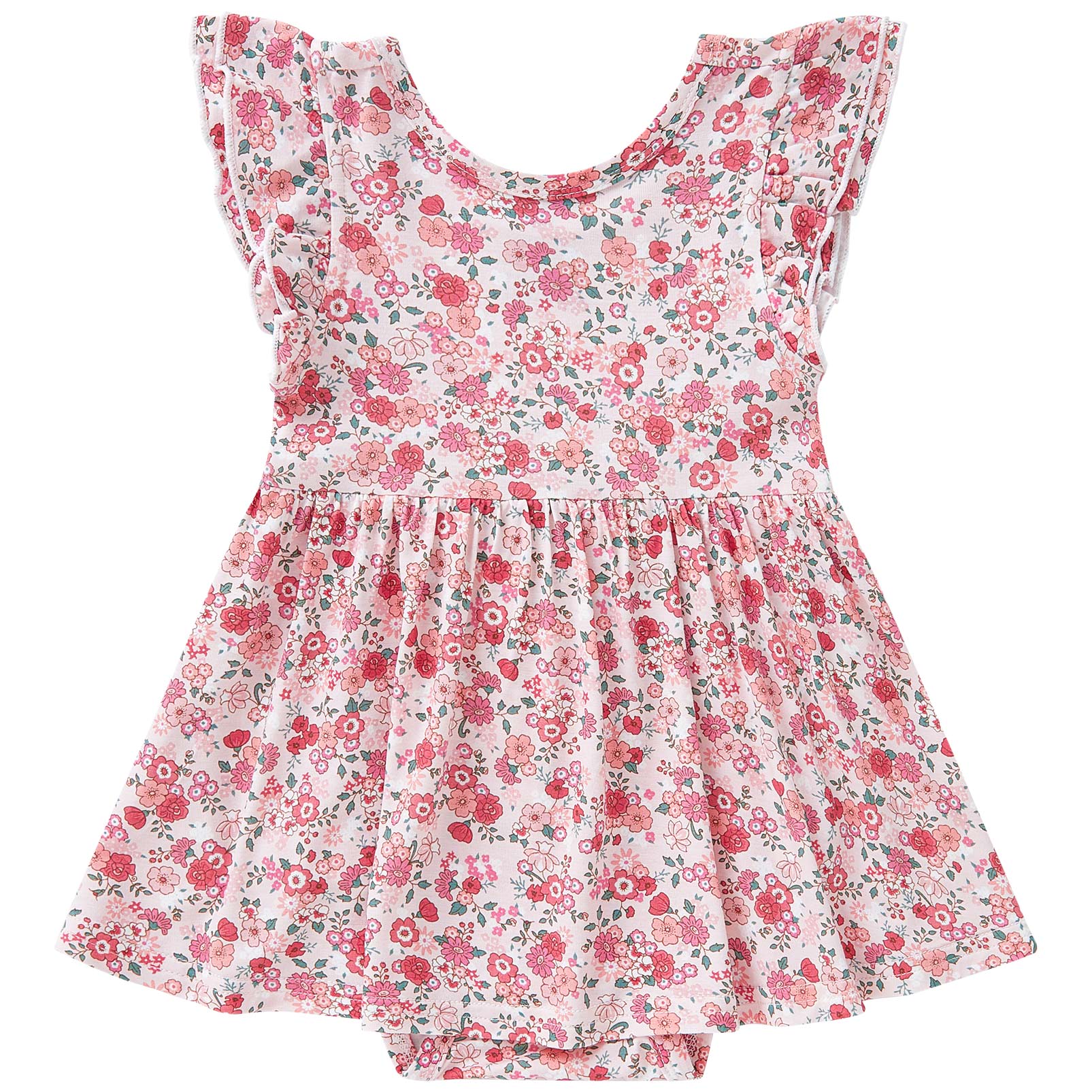 pureborn Baby GIrls Viscose from Bamboo Bodysuit Dress Ruffle Sleeve Romper Playwear Dresses 0-24M
