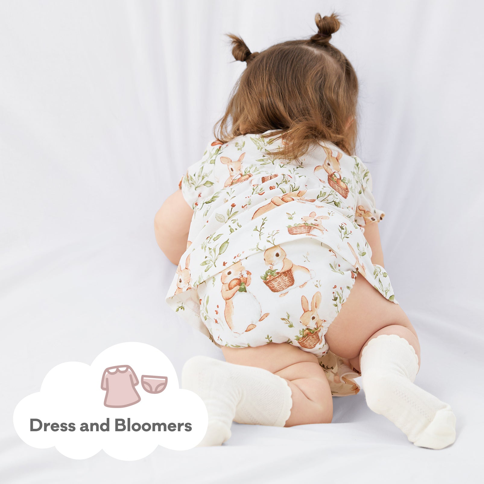 pureborn Baby Girls Dress with Bloomer Infant Girl Cotton Playwear Dress 0-24 Months