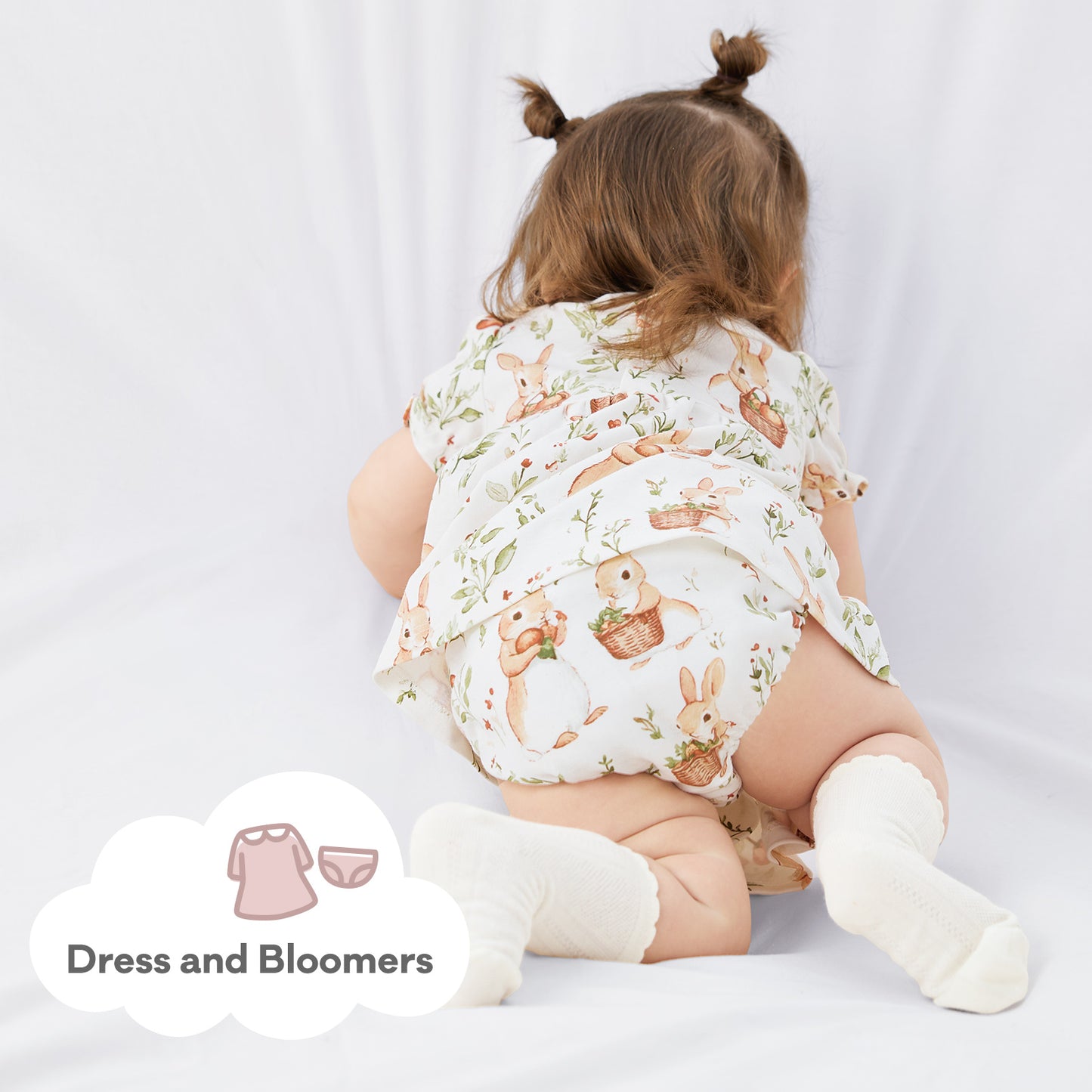 pureborn Baby Girls Dress with Bloomer Infant Girl Cotton Playwear Dress 0-24 Months