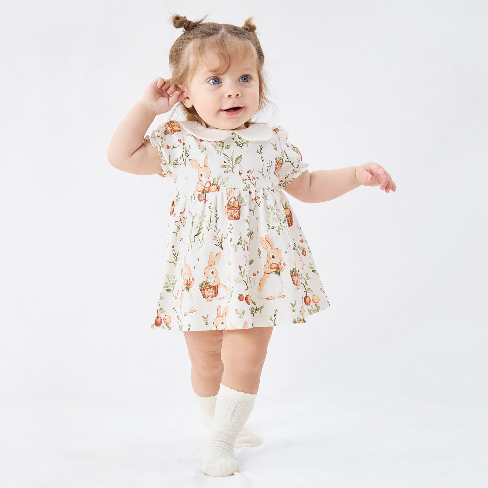 pureborn Baby Girls Dress with Bloomer Infant Girl Cotton Playwear Dress 0-24 Months