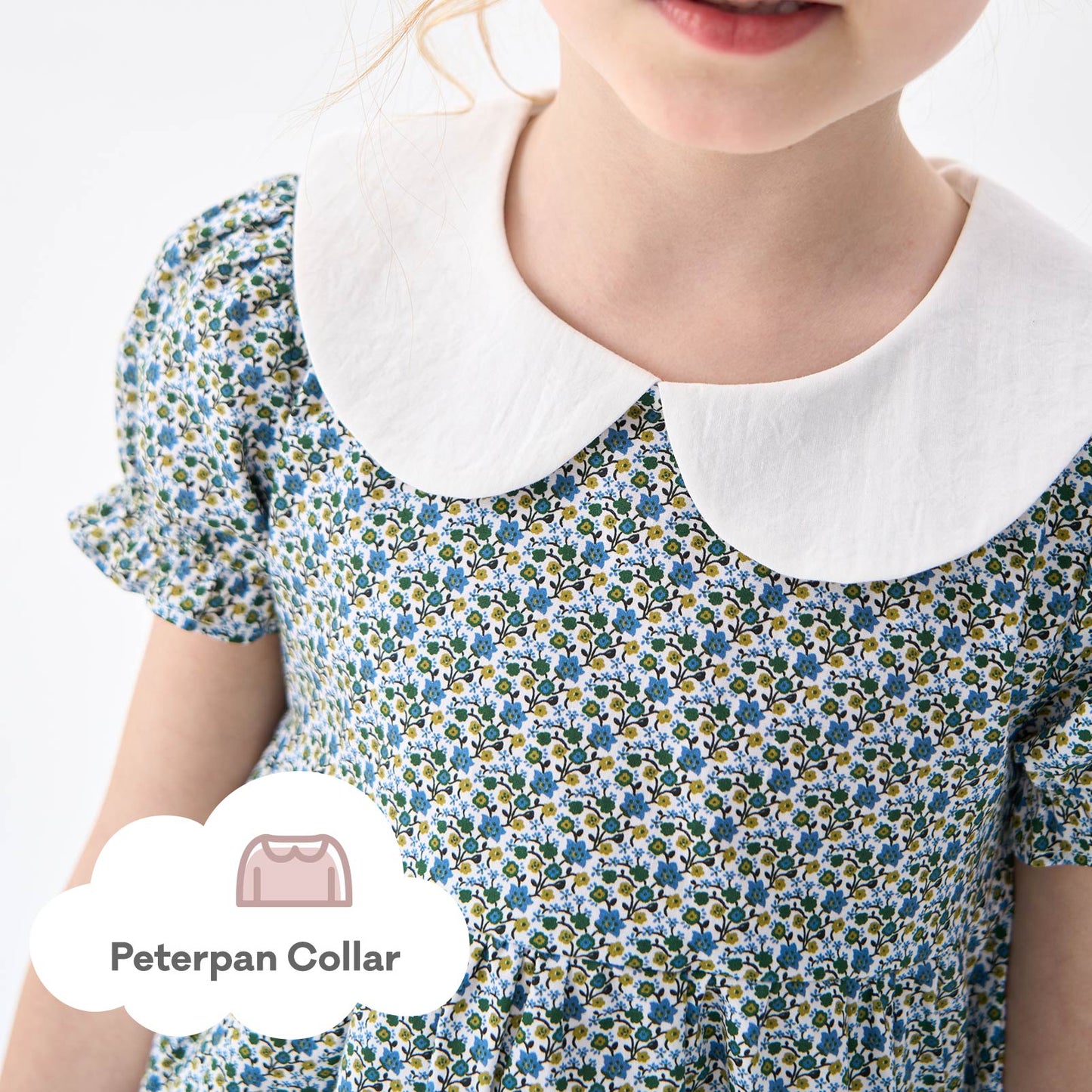 pureborn Baby Toddler Girl Woven Dress Short Sleeve Cotton Playwear Dresses 0-5T