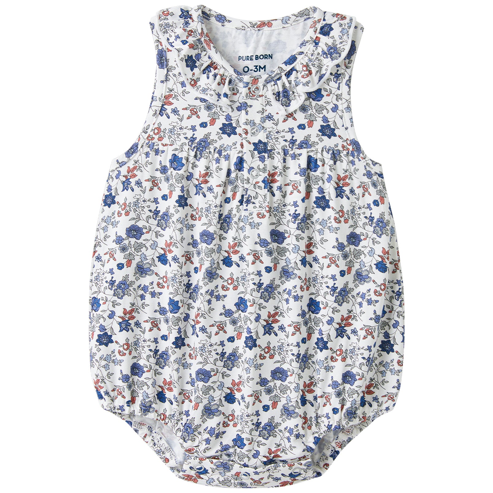 pureborn Baby Girls Boys Bodysuit Super Soft Cotton Romper 0-24 Months