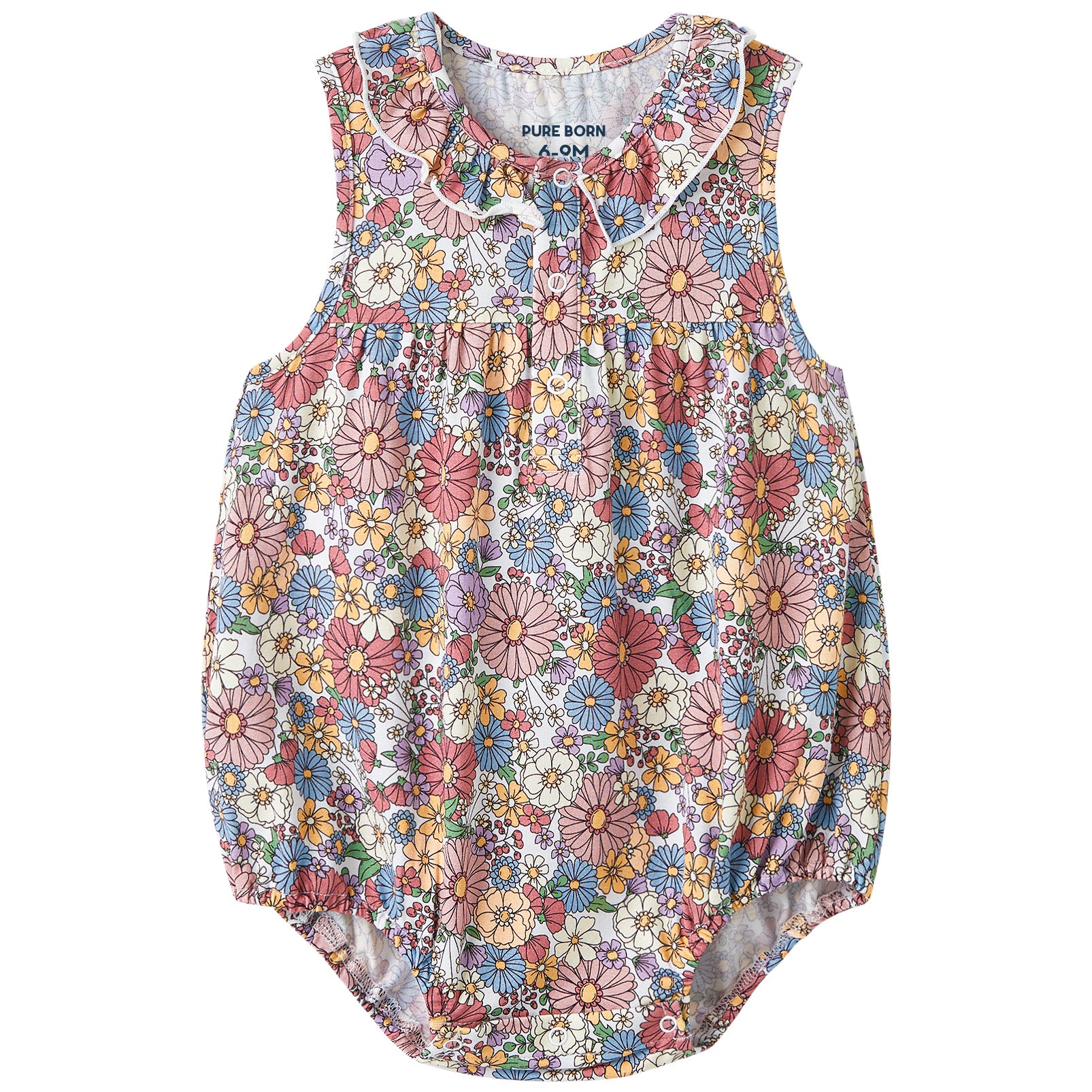 pureborn Baby Girls Boys Bodysuit Super Soft Cotton Romper 0-24 Months