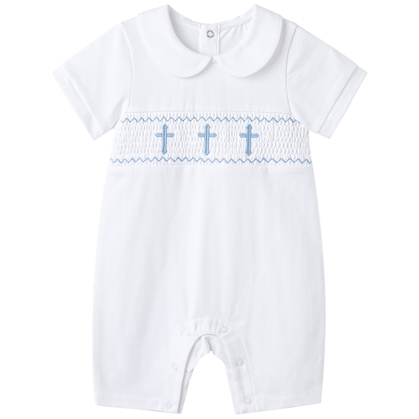 White Cross Baptism Outfit Long Sleeve