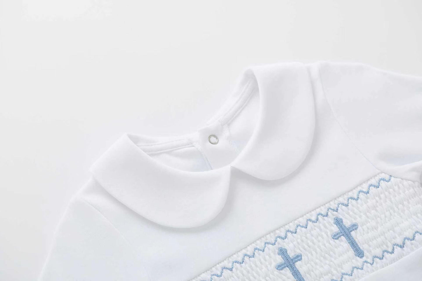 White Cross Baptism Outfit Long Sleeve
