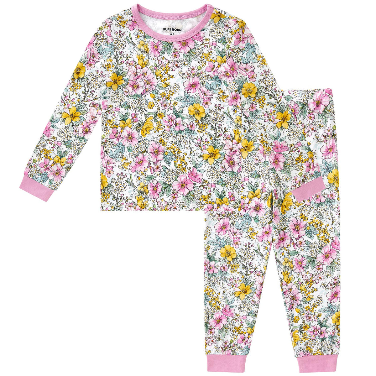 Viscose From Bamboo Pajamas for Girls Long Sleeve