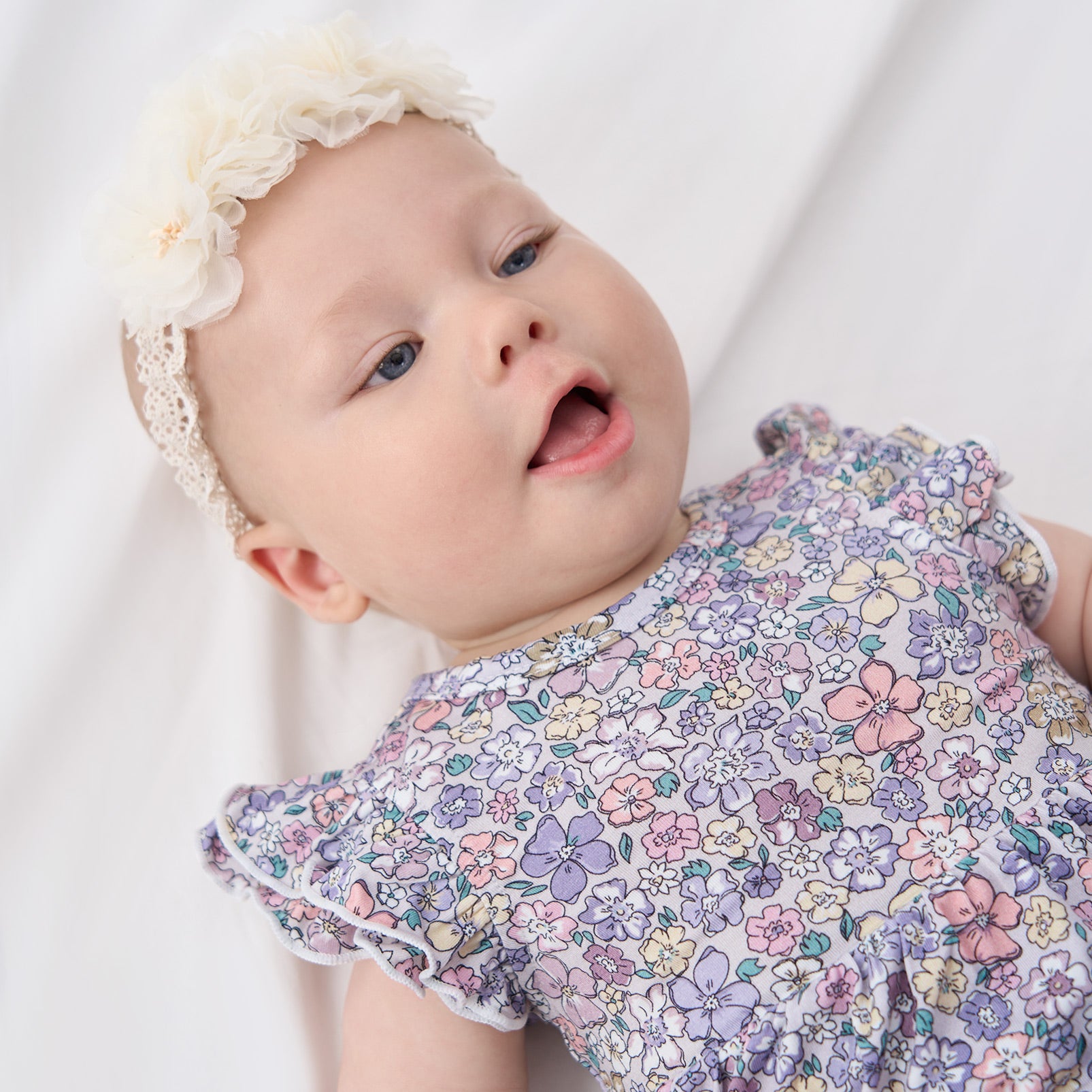 pureborn Baby GIrls Viscose from Bamboo Bodysuit Dress Ruffle Sleeve Romper Playwear Dresses 0-24M