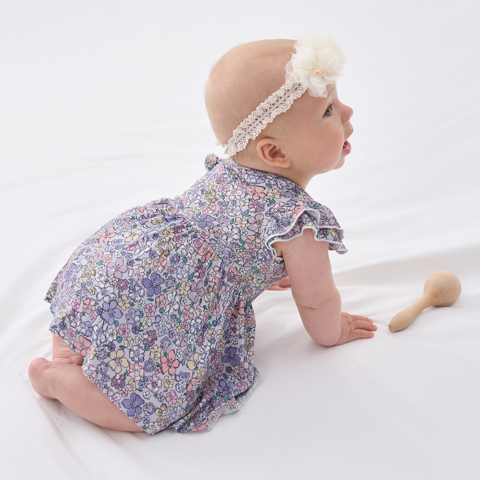 pureborn Baby GIrls Viscose from Bamboo Bodysuit Dress Ruffle Sleeve Romper Playwear Dresses 0-24M