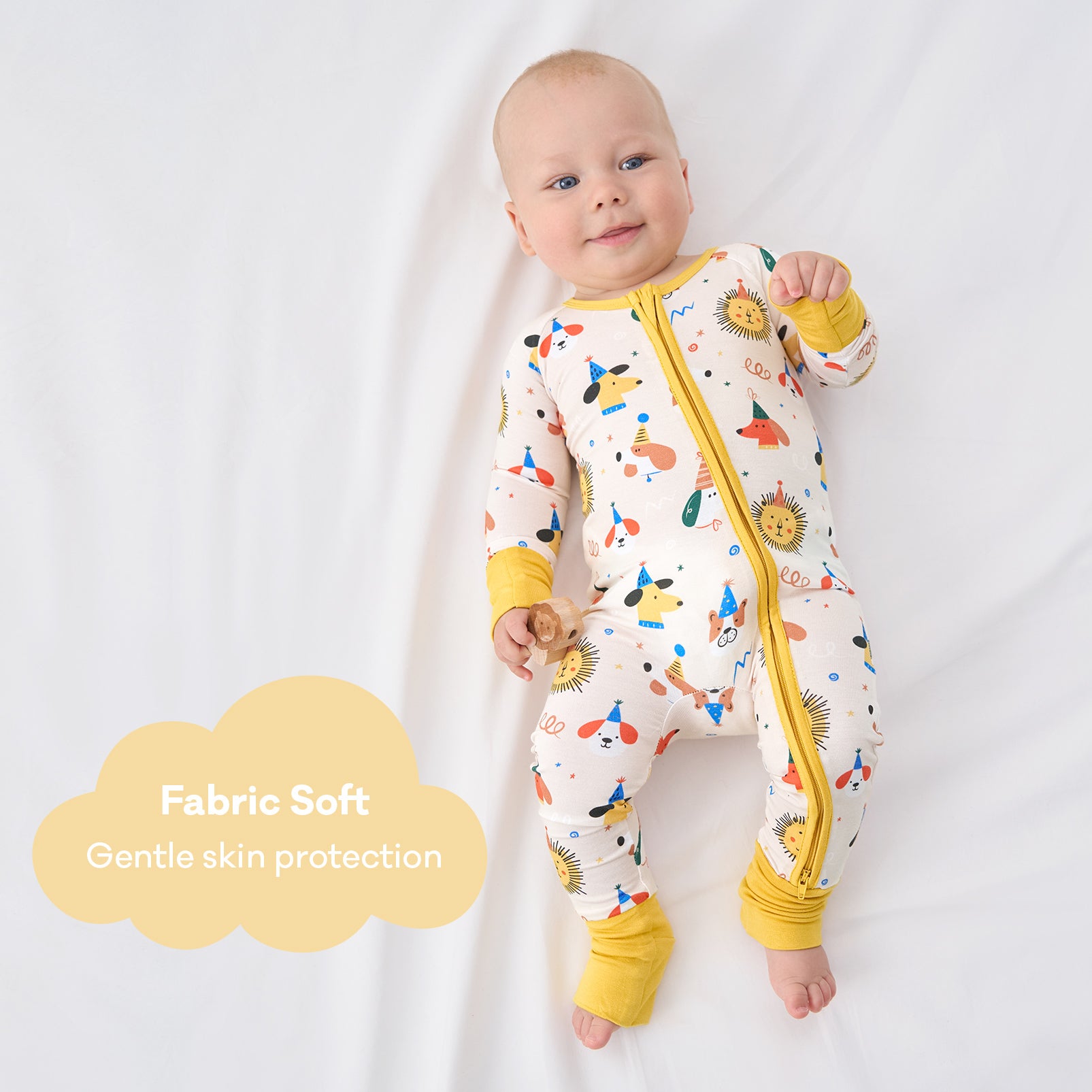 pureborn Baby Boys Sleeper Viscose from Bamboo Pajamas 2-Way Zipper Snug Fit Sleepwear Blue Cowboy Boots 0-3 Months