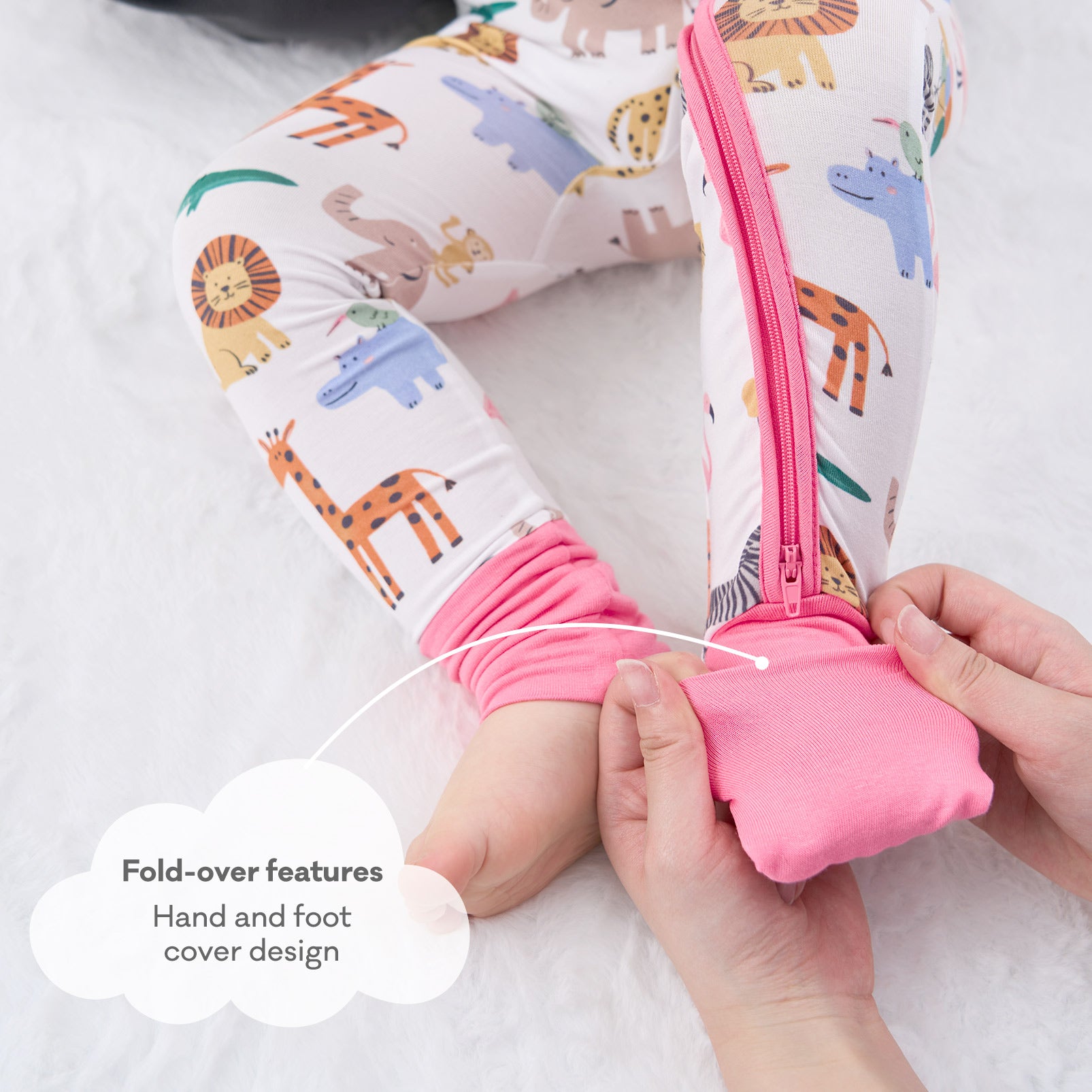 pureborn Baby Boys Sleeper Viscose from Bamboo Pajamas 2-Way Zipper Snug Fit Sleepwear Blue Cowboy Boots 0-3 Months