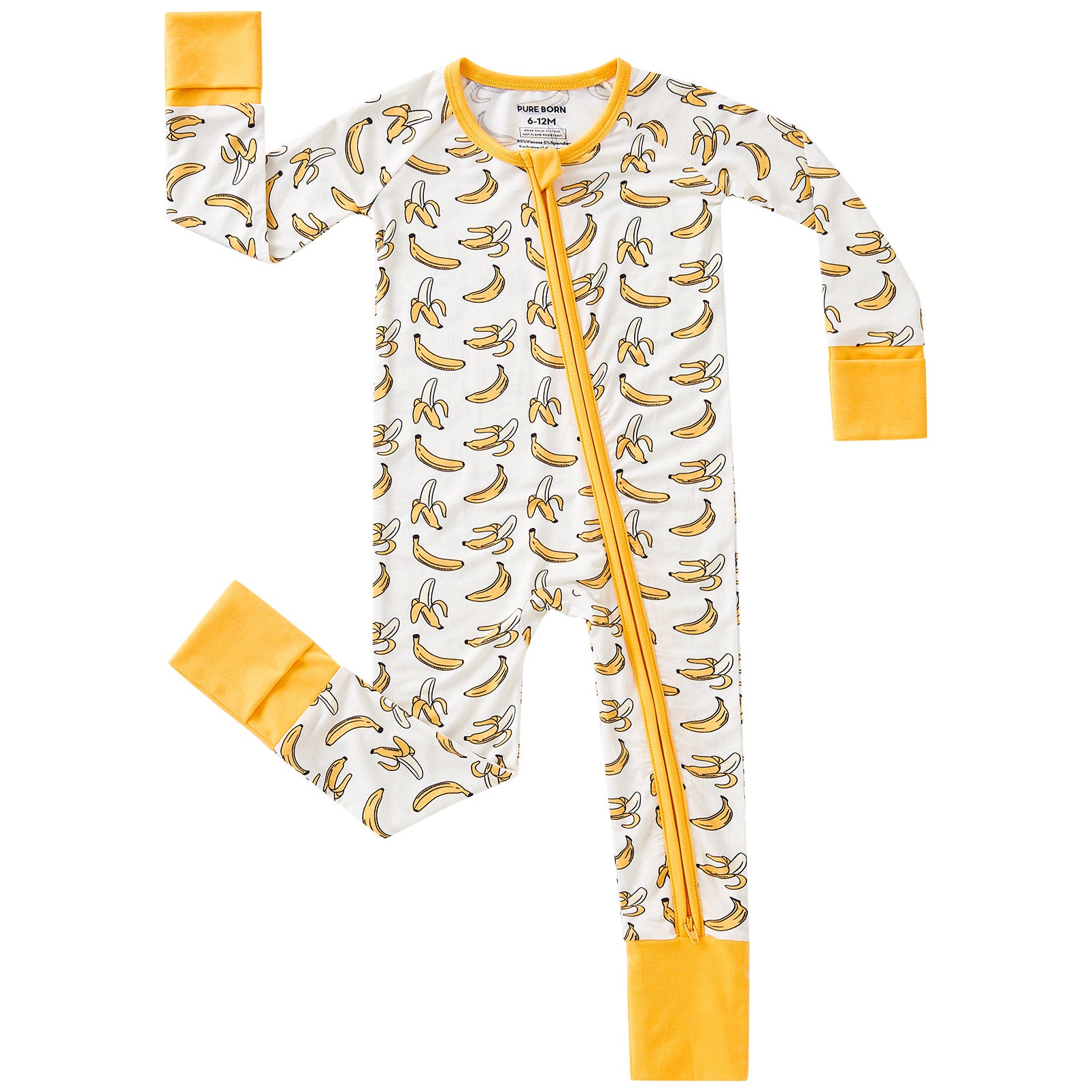 pureborn Baby Boys Sleeper Viscose from Bamboo Pajamas 2-Way Zipper Snug Fit Sleepwear Blue Cowboy Boots 0-3 Months