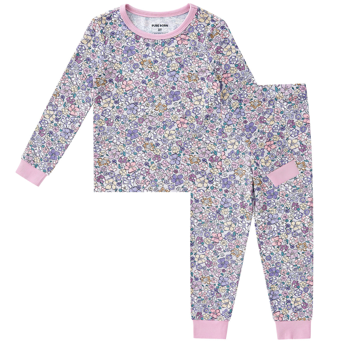 Viscose From Bamboo Pajamas for Girls Long Sleeve