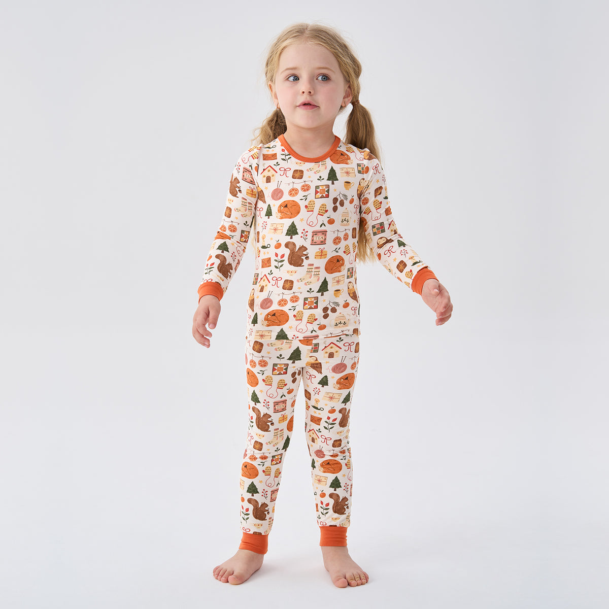 Viscose From Bamboo Pajamas for Girls Long Sleeve
