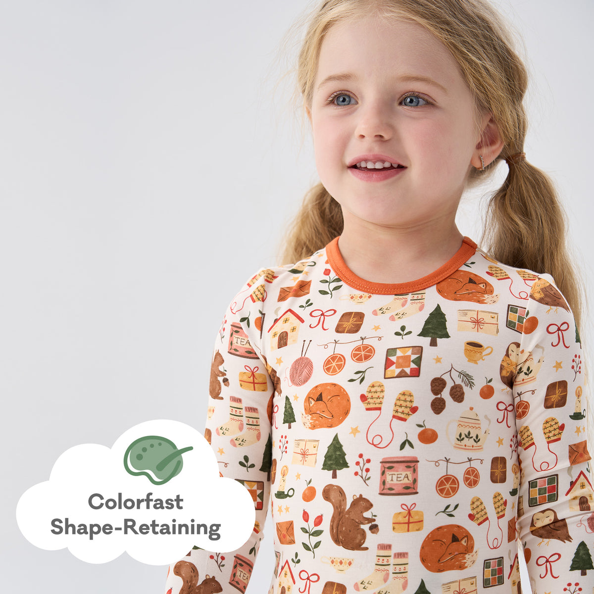 Viscose From Bamboo Pajamas for Girls Long Sleeve