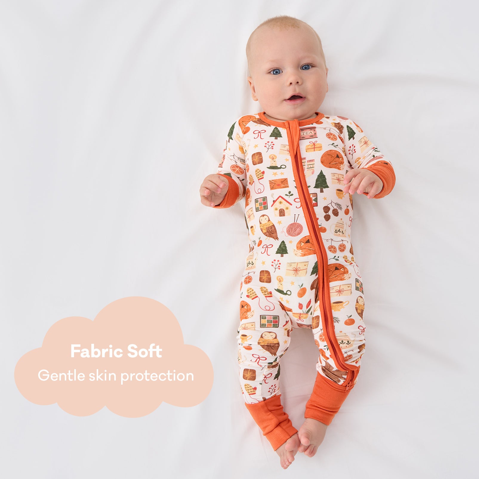 pureborn Baby Boys Sleeper Viscose from Bamboo Pajamas 2-Way Zipper Snug Fit Sleepwear Blue Cowboy Boots 0-3 Months